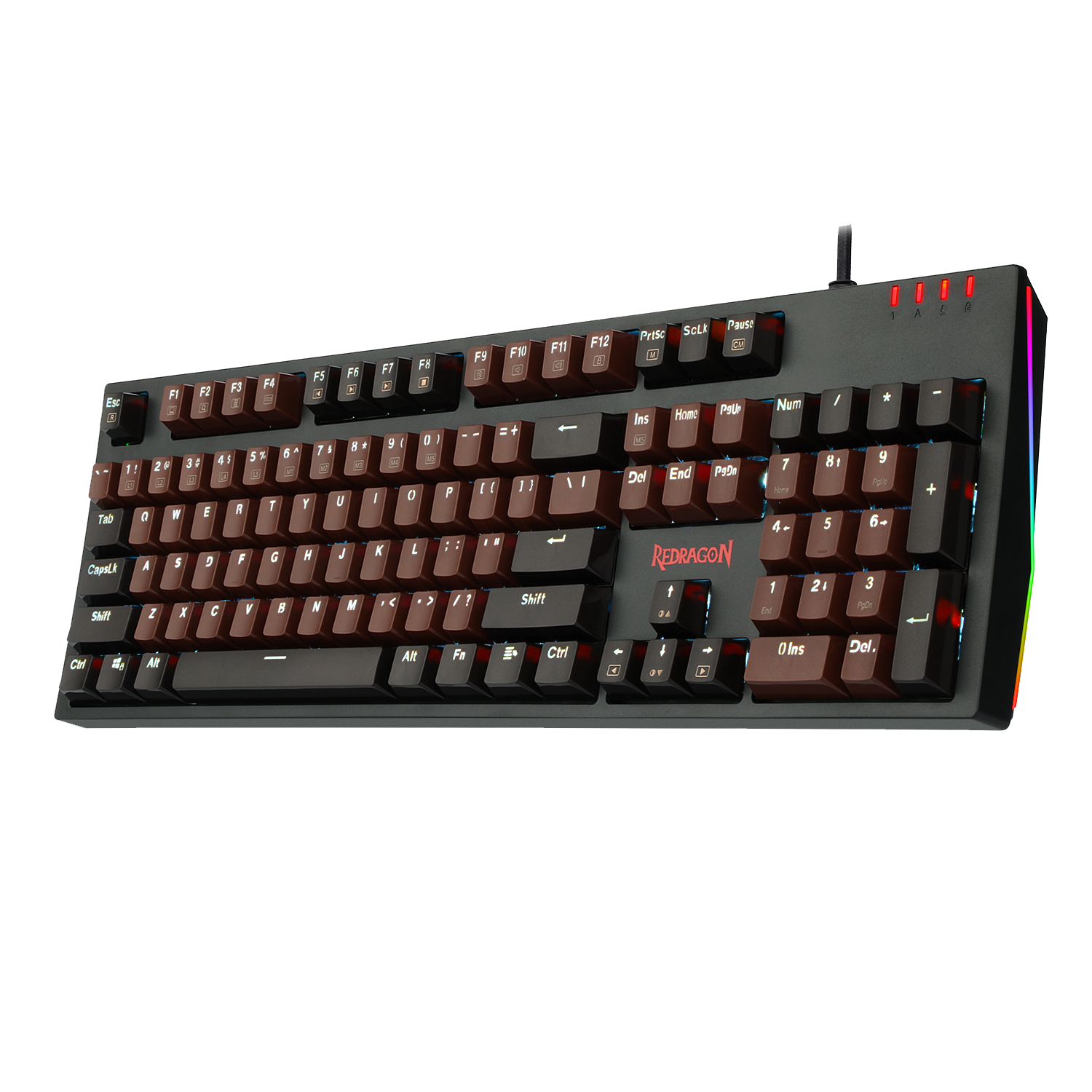 Redragon K592 Mechanical Gaming Wired Keyboard with Ultra-Fast V-Optical Blue Switches, White Backlit