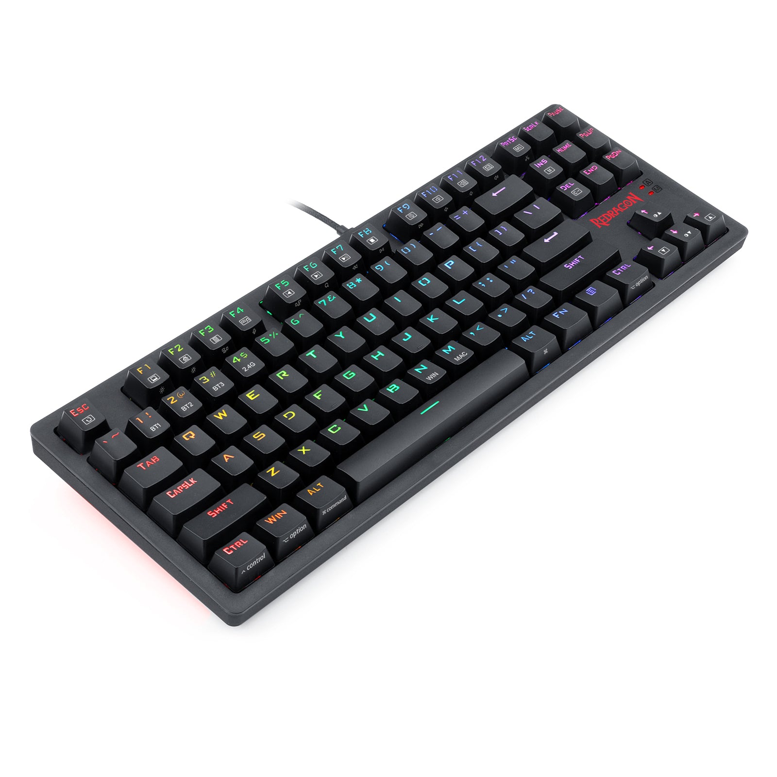 Redragon K598P-KBS-M RGB LED Backlit Mechanical Gaming Keyboard Support PC, laptop, smartphone and tablet device.