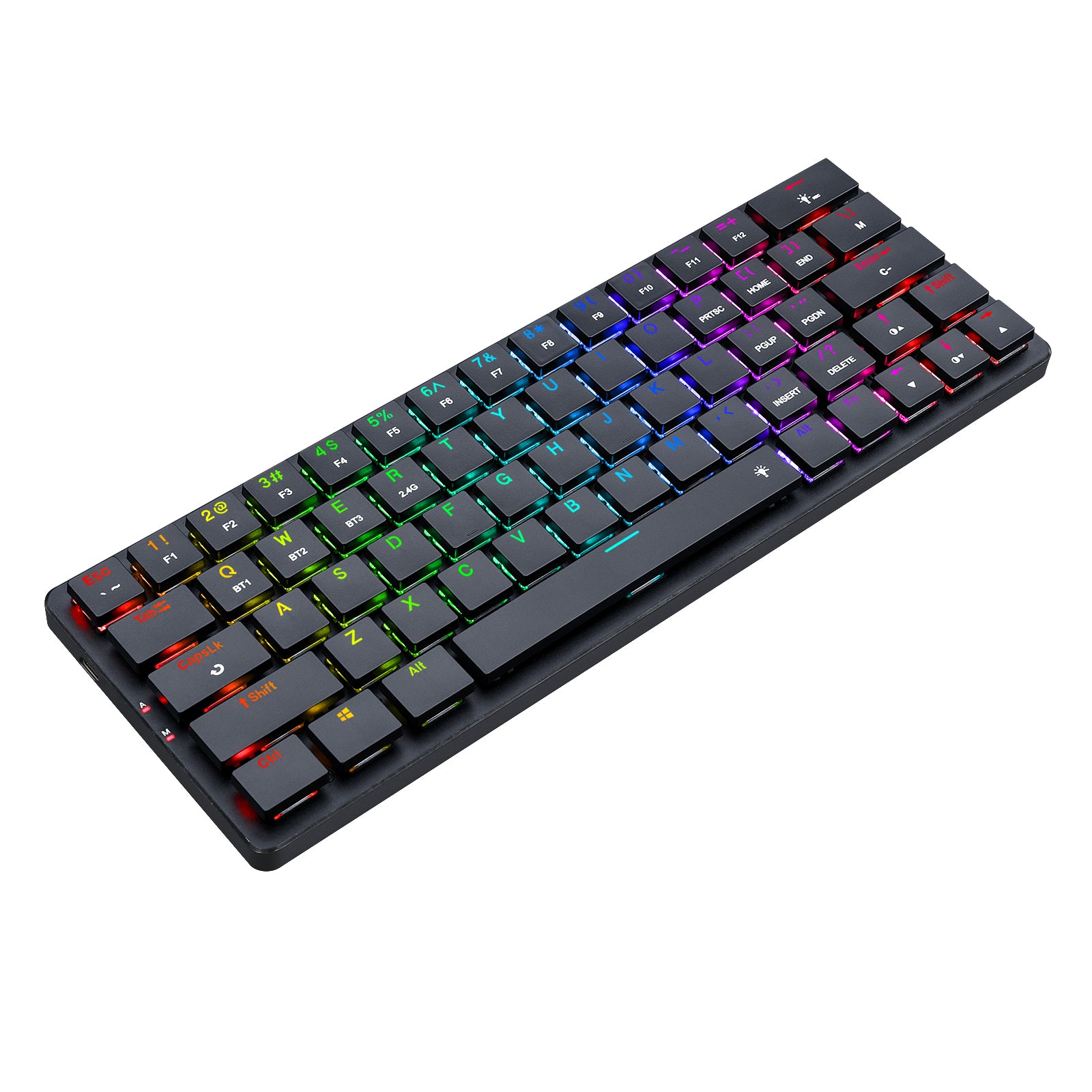 Redragon K624P-KBS 2.4G/Bluetooth/Berkabel 63 tombol Keyboard mekanis profil rendah
