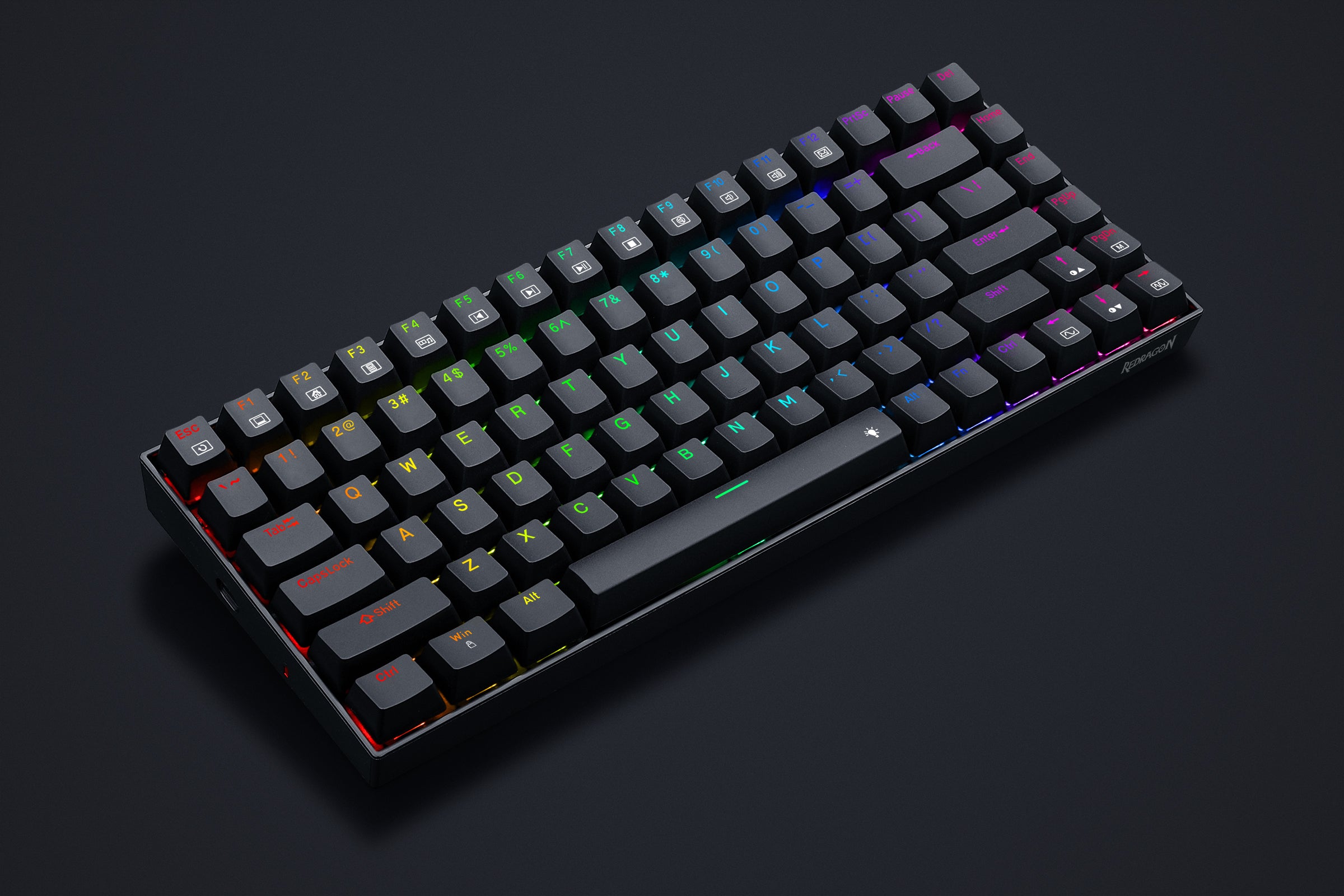 Redragon K629 PHANTOM RGB LED Backlit Mechanical Gaming Keyboard with 84 Professional Keys-Linear Red Switches