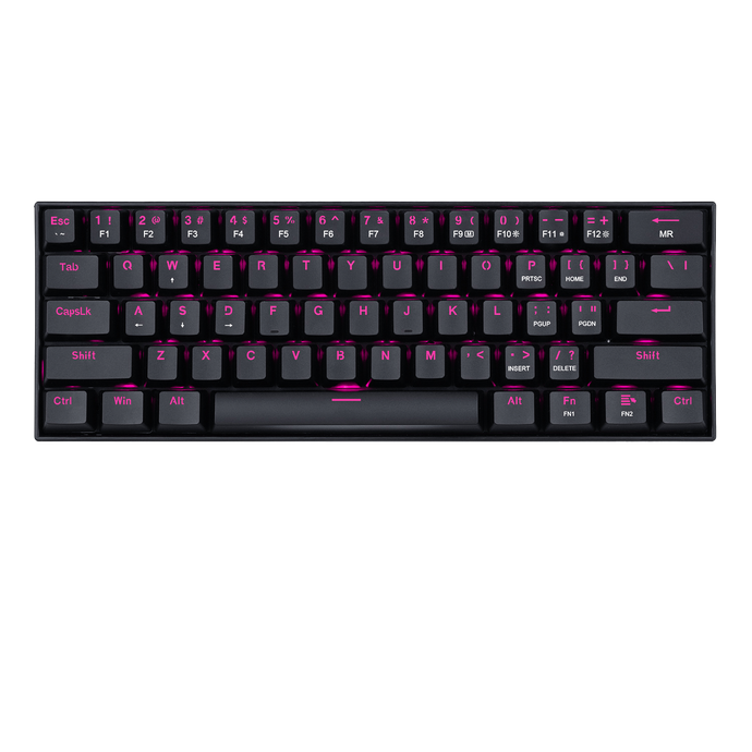 Keyboard Mekanis Gaming Redragon K630, Lampu Latar LED Merah Muda ...
