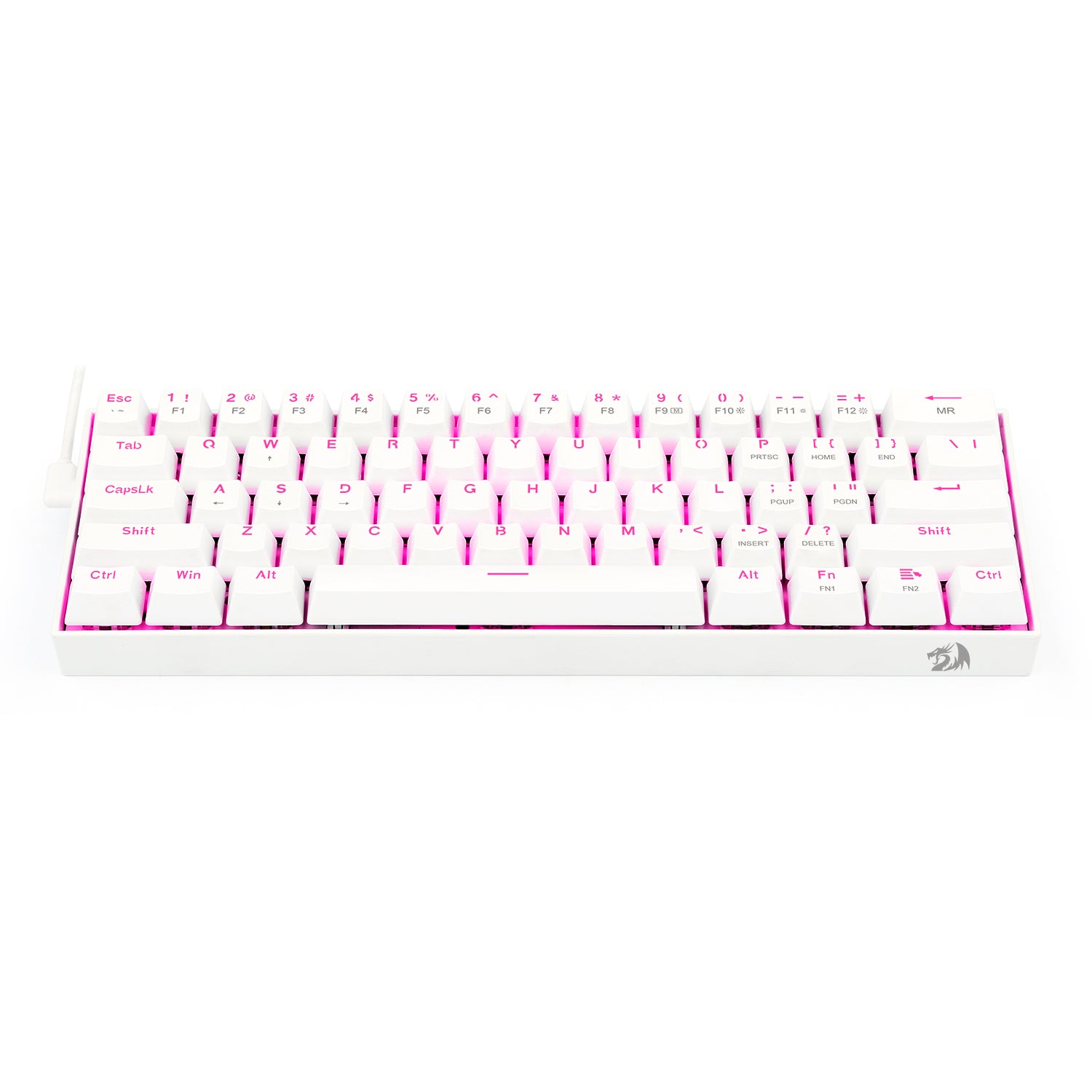 Redragon K630W Gaming Mechanical Keyboard, Pink LED Backlit