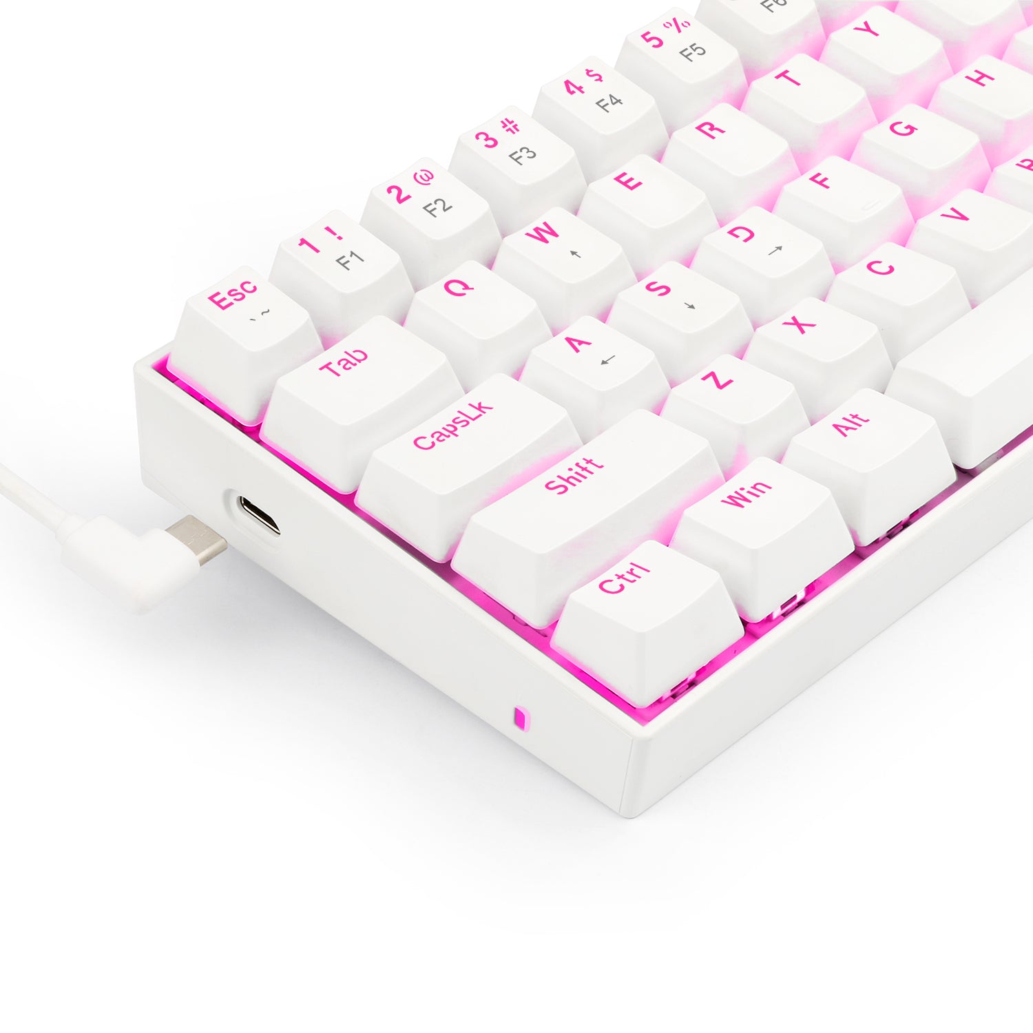Redragon K630W Gaming Mechanical Keyboard, Pink LED Backlit