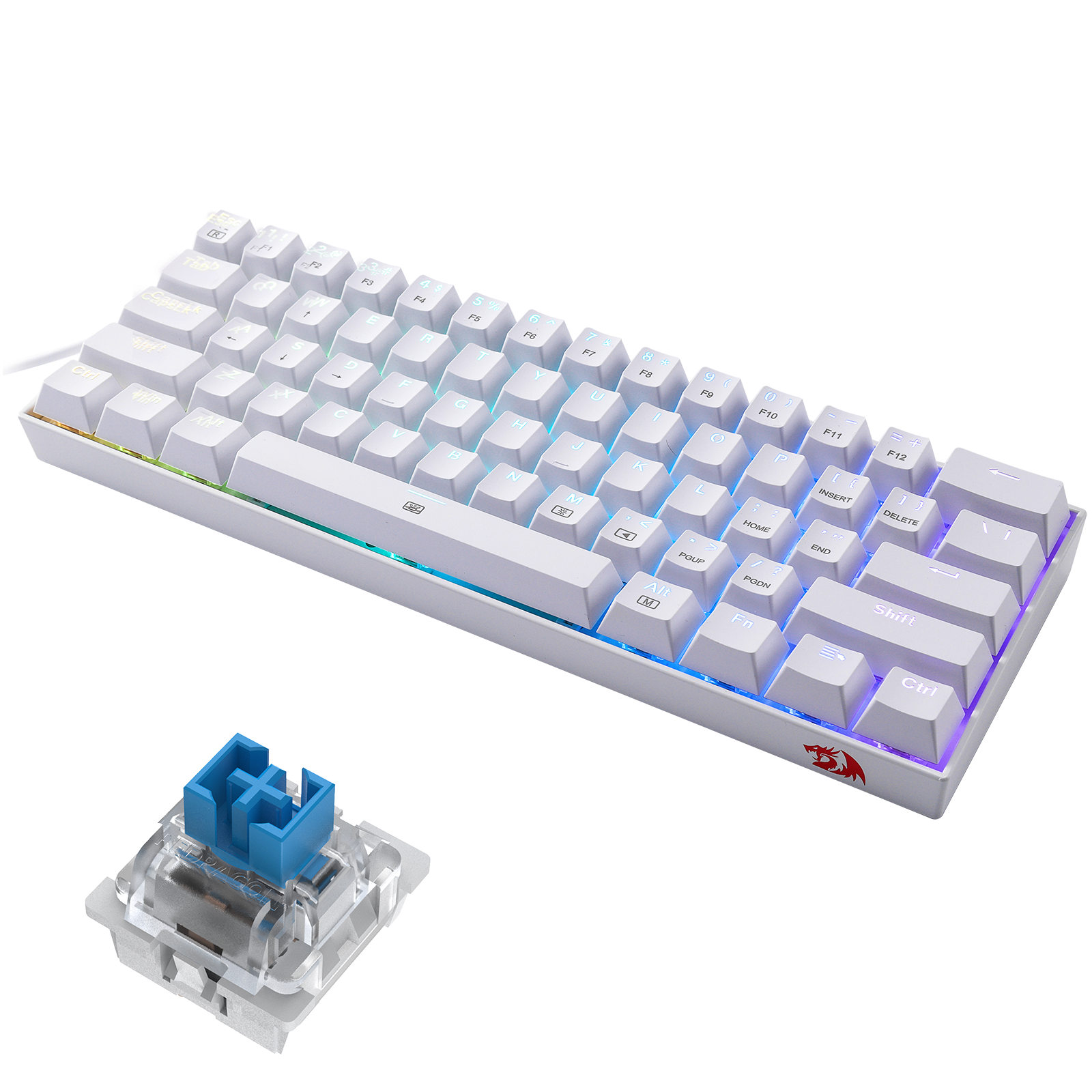 Redragon K630W-RGB 60% Wired Gaming Mechanical Keyboard