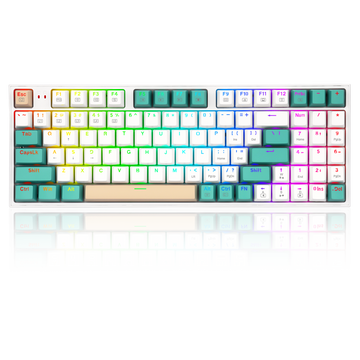 Redragon K643WGC-RGB-PRO 94 tombol Keyboard Gaming Mekanik Tiga Mode Bluetooth+2.4G+Kabel