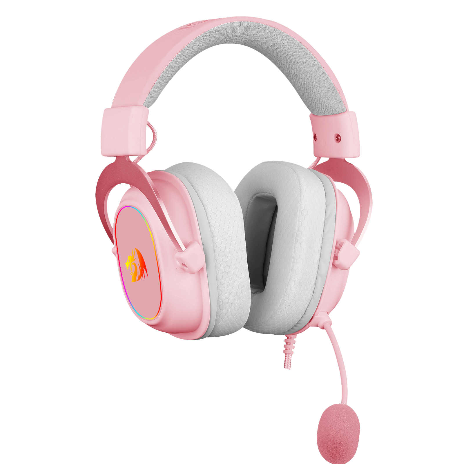 Redragon H510 Zeus-X RGB Pink Wired Gaming Headset - 7.1 Surround Sound - 53MM Audio Drivers in Memory Foam Ear Pads w/Durable Fabric Cover- Multi Platforms Headphone - USB Powered for PC/PS4/NS