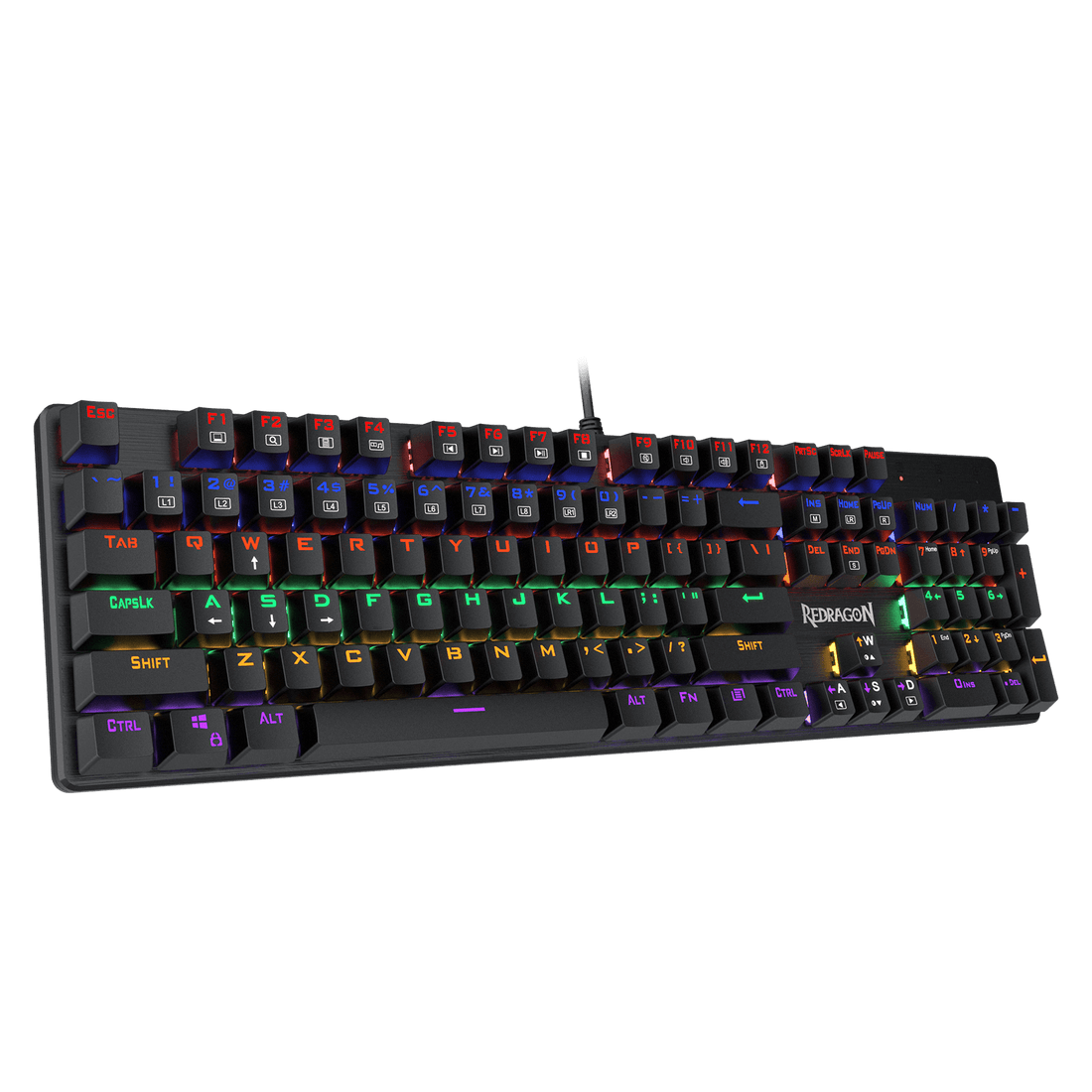 Redragon K608 Valheim Rainbow Gaming Keyboard, 104 Keys NKRO Mechanical Keyboard