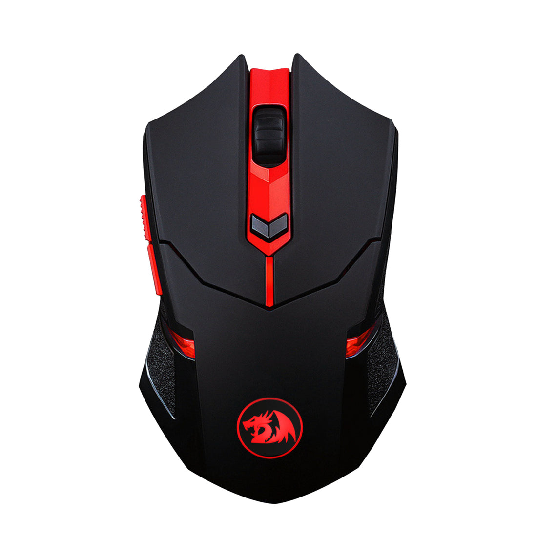 Redragon M601-WL-BA Wireless Gaming Mouse and Mouse Pad Combo, Ergonomic, Programmable 6 Buttons, 2400 DPI, Red LED Mouse, Large Mouse Pad for Windows PC Games - Black [Mouse Pad Cordless Mouse Set]