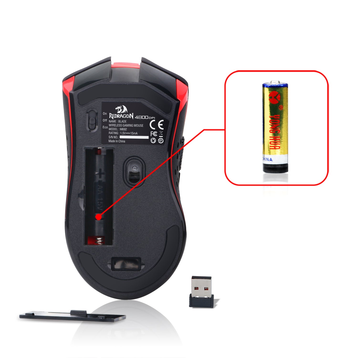Mouse Gaming Redragon M692