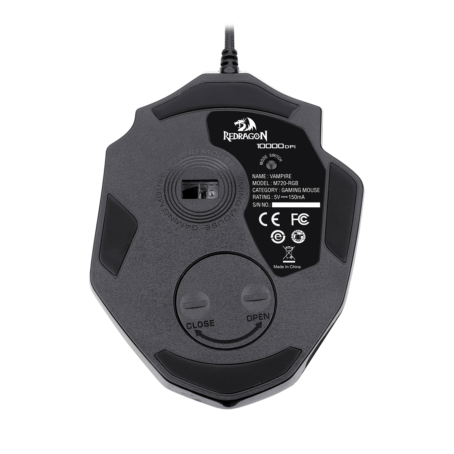 Redragon M720 Vampire RGB Gaming Mouse, 10,000 DPI Adjustable Wired Optical Gaming Mouse, Comfortable Grip Ergonomic with 8 Programmable Buttons