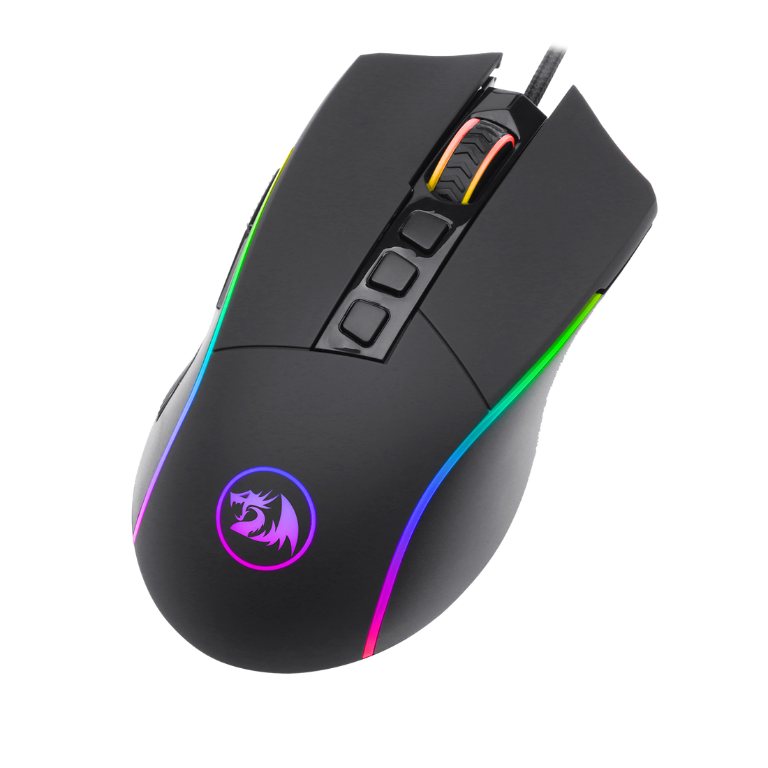 Redragon M721-Pro Lonewolf2 Gaming mouse, Wired Mouse RGB Lighting, 10 Programmable Buttons, 32,000 DPI Adjustable