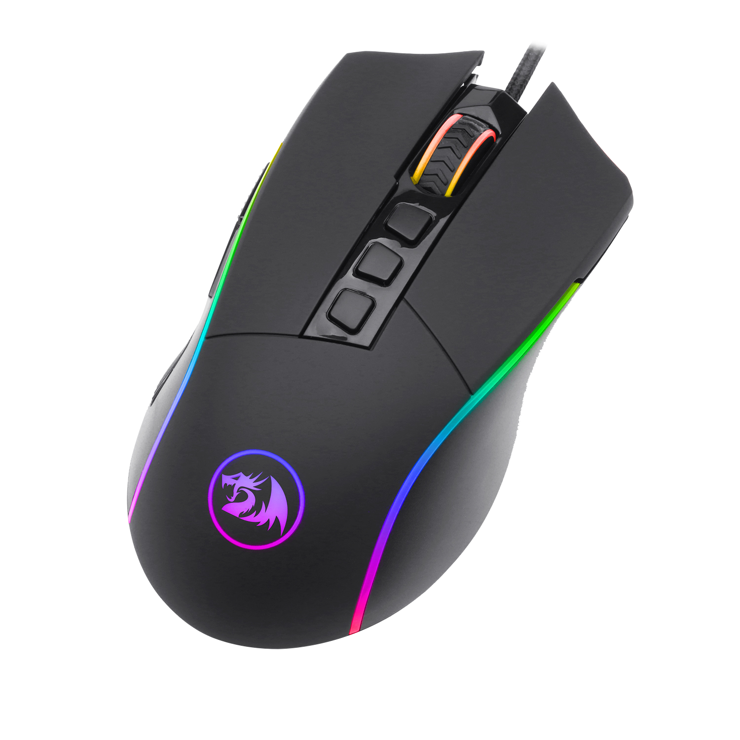 Redragon M721-Pro Lonewolf2 Gaming mouse, Wired Mouse RGB Lighting, 10 Programmable Buttons, 32,000 DPI Adjustable