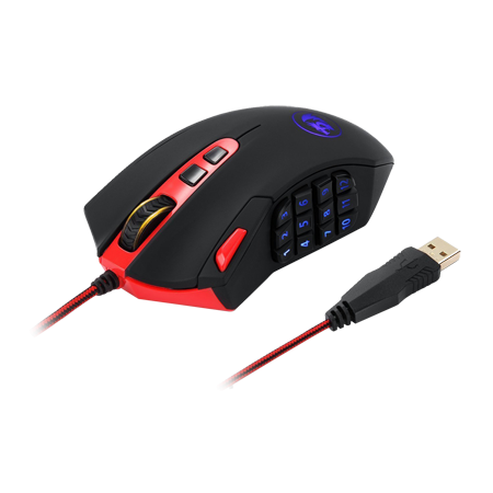 Redragon M901 Perdition 24000DPI MMO Mouse LED RGB Wired Gaming Mouse