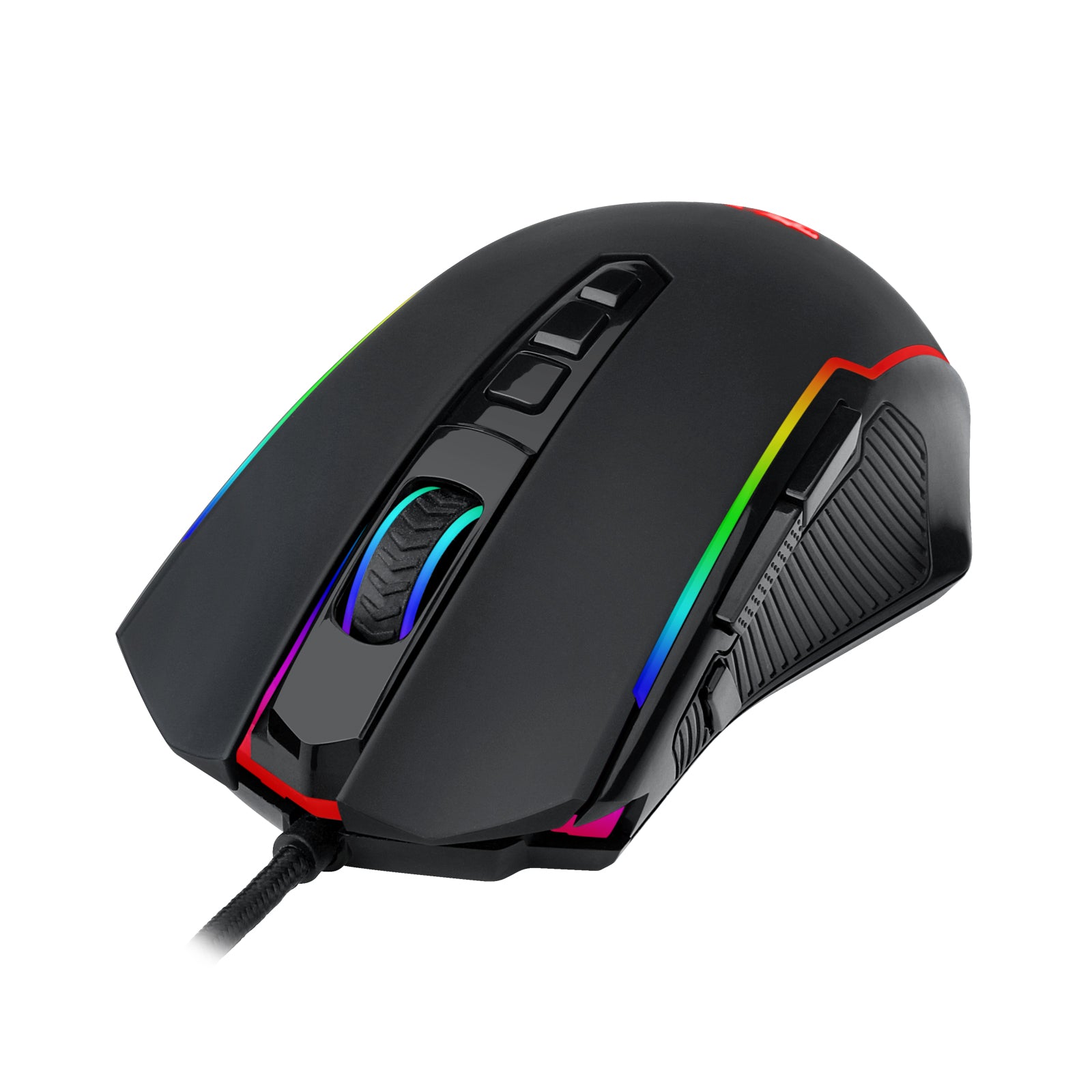 M910-K Gaming Mouse, Redragon PC Gaming Mice dengan Lampu Latar RGB, 8000 DPI yang Dapat Disesuaikan, Mouse Gaming Berkabel Optik dengan 9 Tombol yang Dapat Diprogram & Tombol Tembak, Mouse Gaming PC untuk Windows/Mac, Hitam
