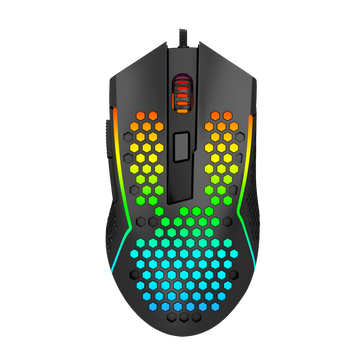 Redragon M987-K Mouse Gaming Ringan 55g Sarang Lebah RGB dengan Lampu Latar Kabel 6 Tombol yang Dapat Diprogram dengan 12400 DPI