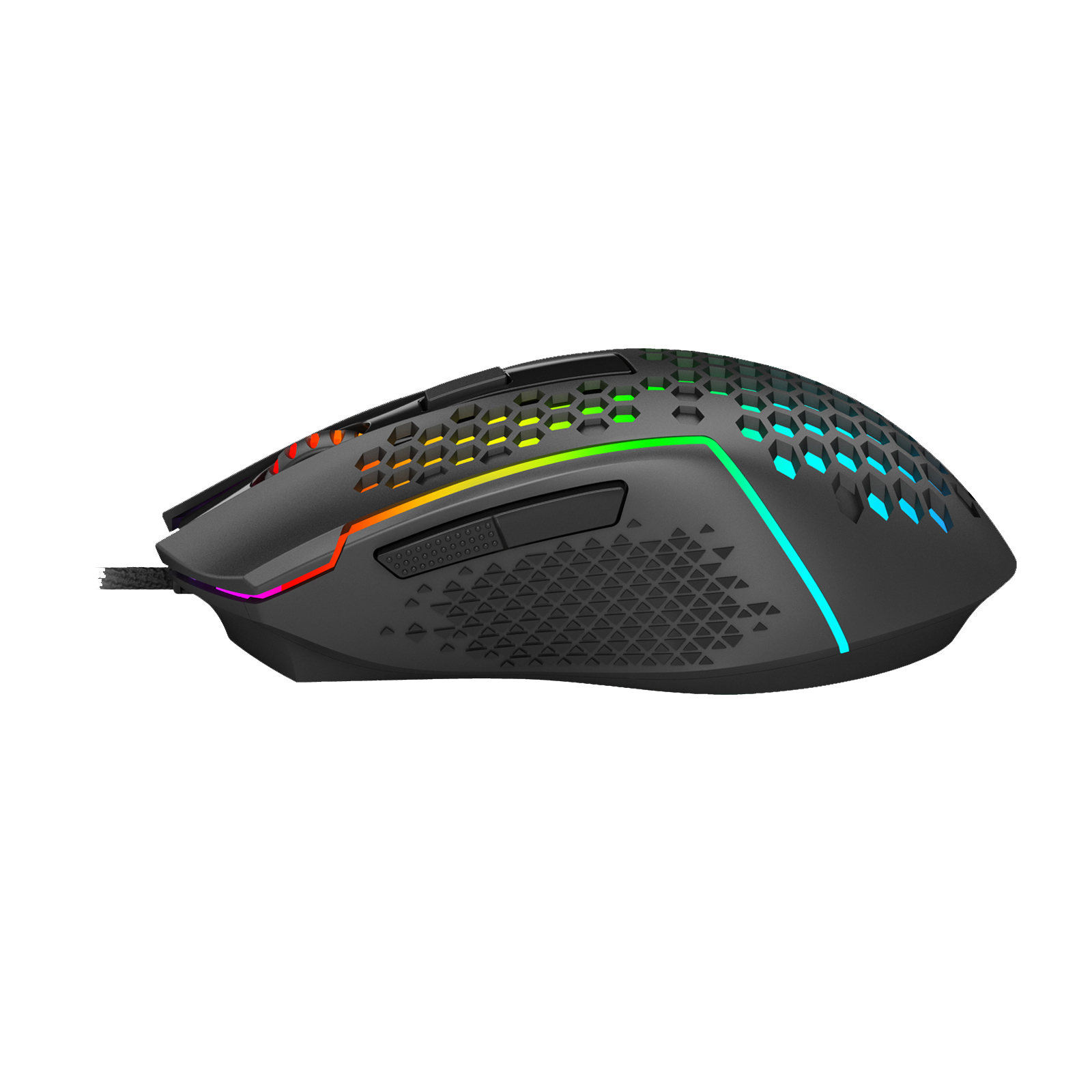 Redragon M987-K Mouse Gaming Ringan 55g Sarang Lebah RGB dengan Lampu Latar Kabel 6 Tombol yang Dapat Diprogram dengan 12400 DPI