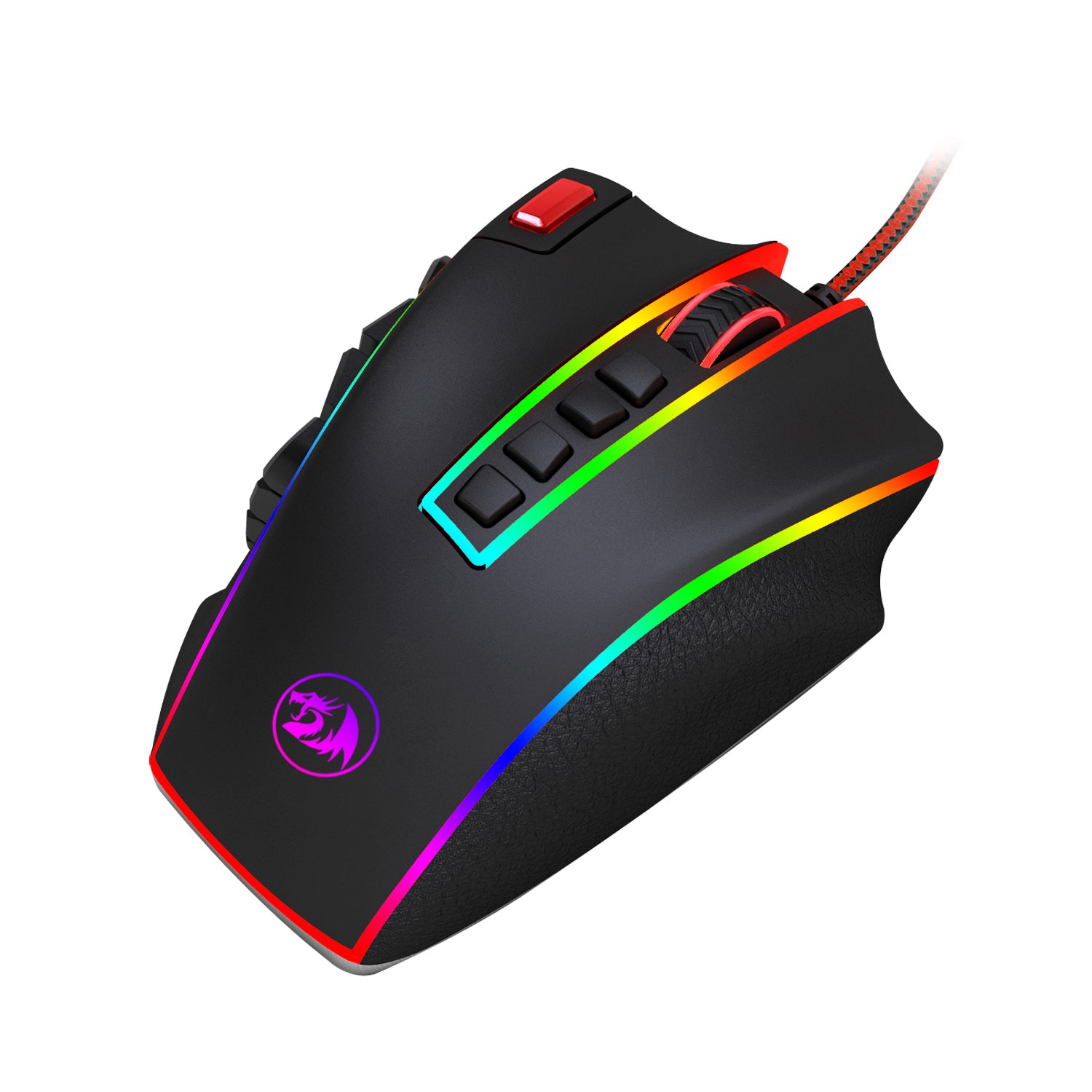 Redragon M990 MMO Gaming Mouse, 32000 DPI High Precision Wired RGB Gamer Mouse w/23 Programmable Buttons, 16 Side Macro Keys, Software Supports, Aluminum Base
