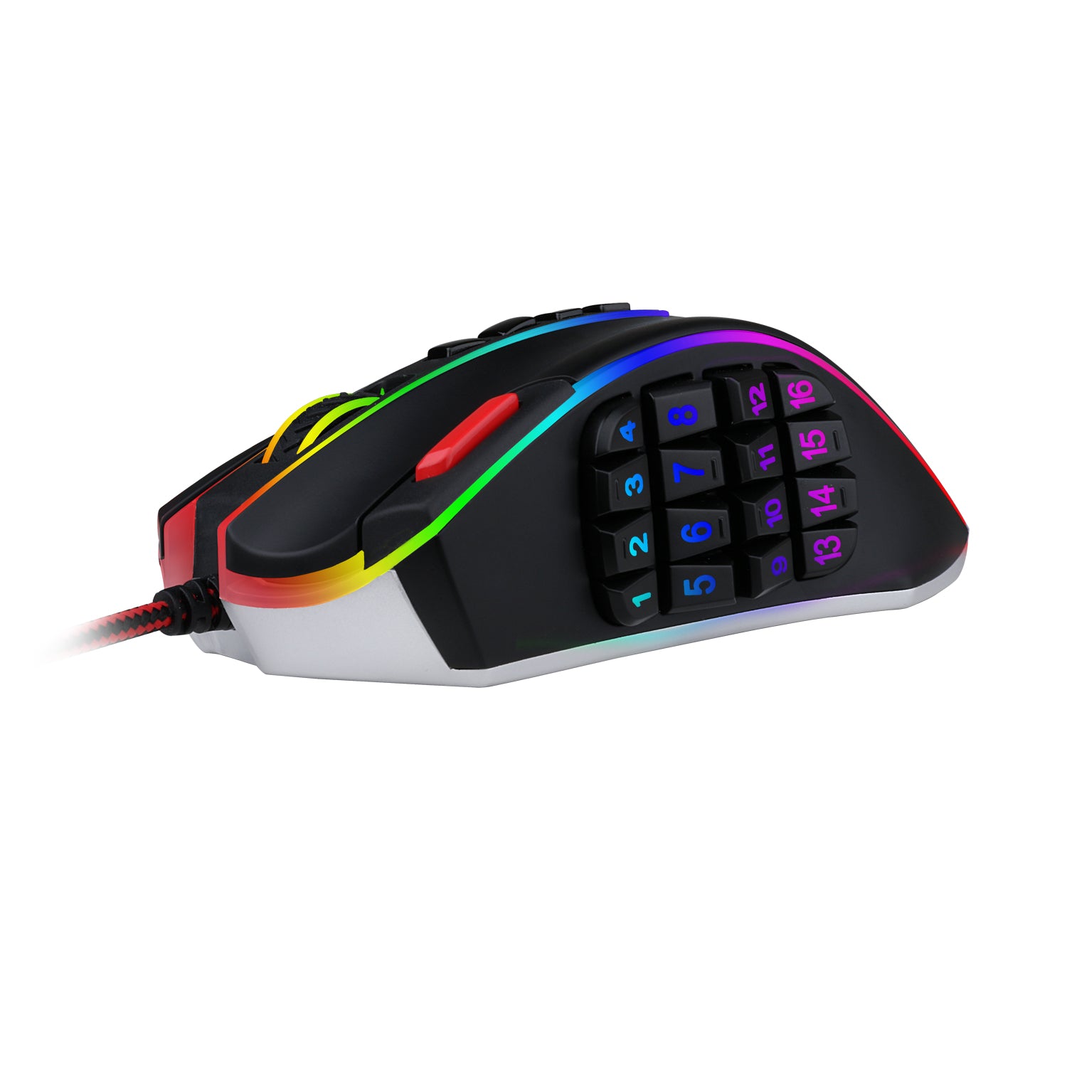 Redragon M990 MMO Gaming Mouse, 32000 DPI High Precision Wired RGB Gamer Mouse w/23 Programmable Buttons, 16 Side Macro Keys, Software Supports, Aluminum Base