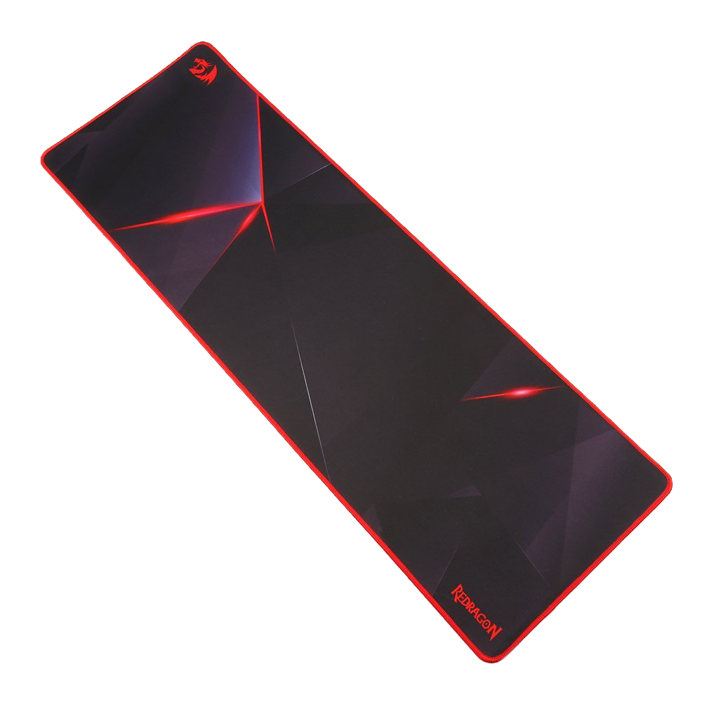 Redragon P015 Mouse Pad Besar Ekstra Luas XXL, dengan Tepi Jahitan, Alas Mouse Bertekstur Premium, Bantalan Karet Anti Selip Tahan Air, 35.8 x 11.8 x 0.11 inci