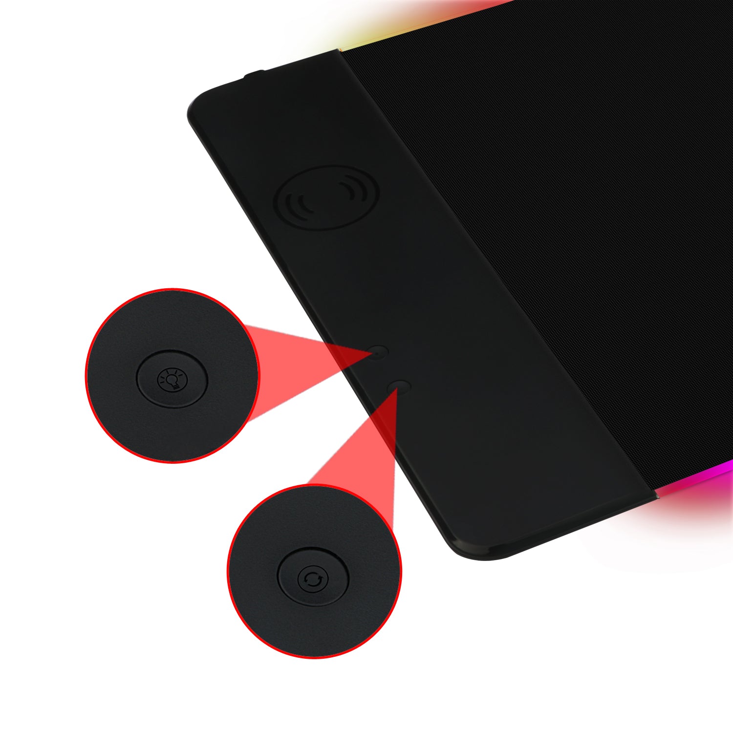 Redragon P025 Qi 10w Fast Wireless Charging Mouse Pad 9
