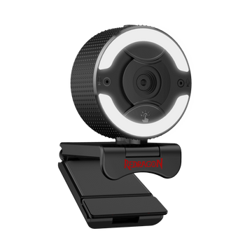 Redragon GW910 1080P PC Webcam w/Dual Microphone, Adjustable Ring Light, Digital Zoom & Privacy Cover- 2.0 USB Computer Web Camera - 30 FPS for Online Courses, Video Conferencing, Streaming