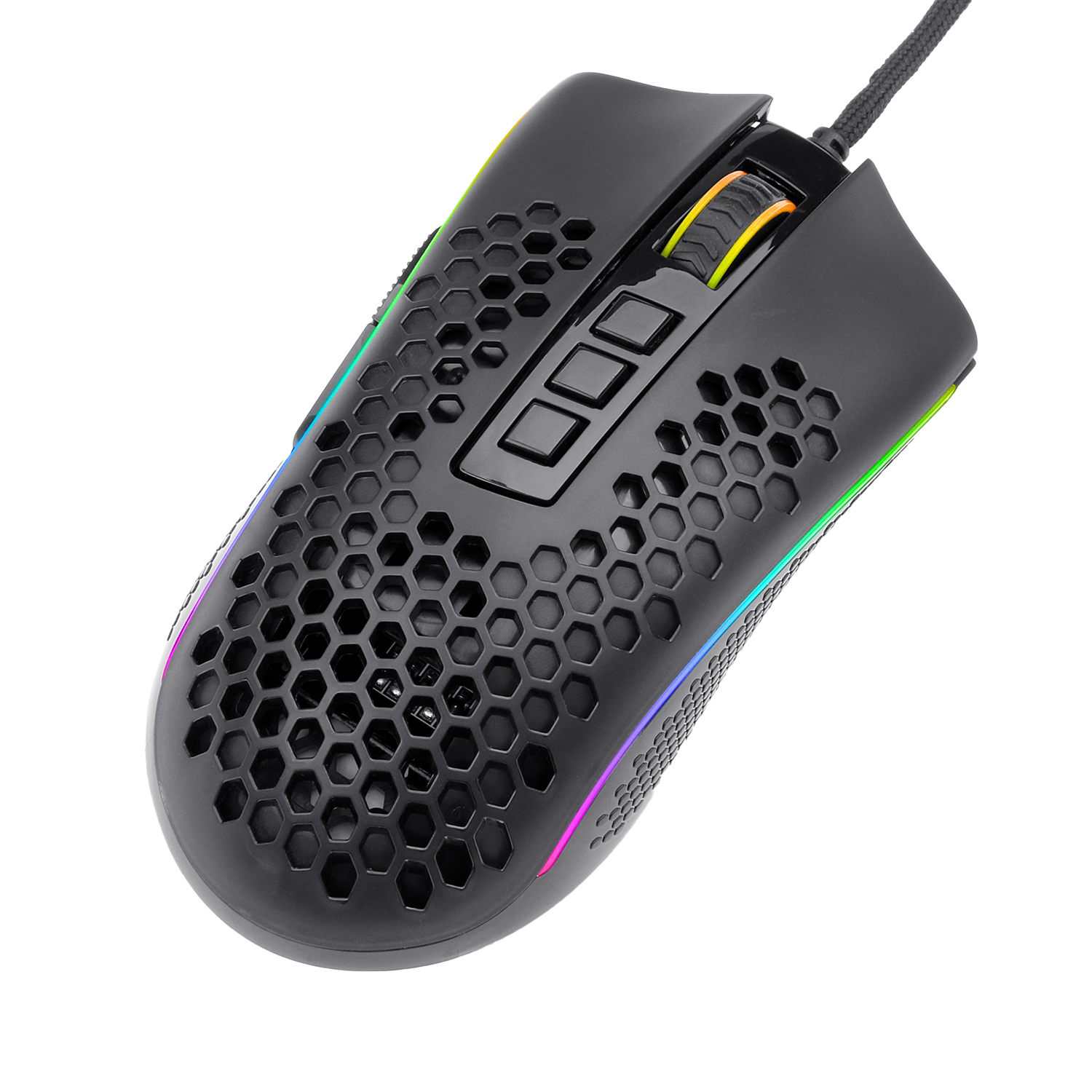 Redragon M808 Storm Lightweight RGB Gaming Mouse, 85g Ultralight Honeycomb Shell
