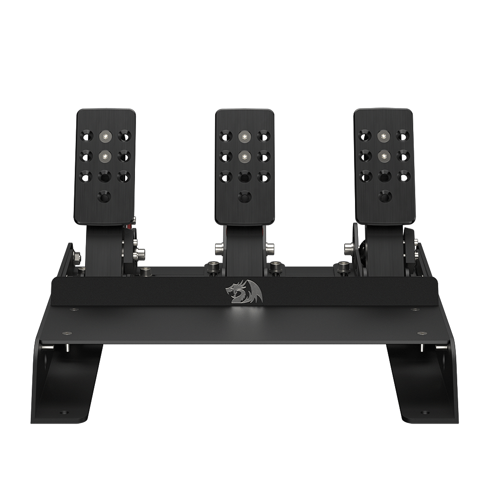 Redragon GT-32 Racing Wheel and Floor Pedals, Real Force Feedback Car Racing Simulator, PMSM Dual-Motor Control Box & Pedals, Non-Contact Hall Sensors, Supreme-Real Force Feedback Dedicated for Computer Gamer