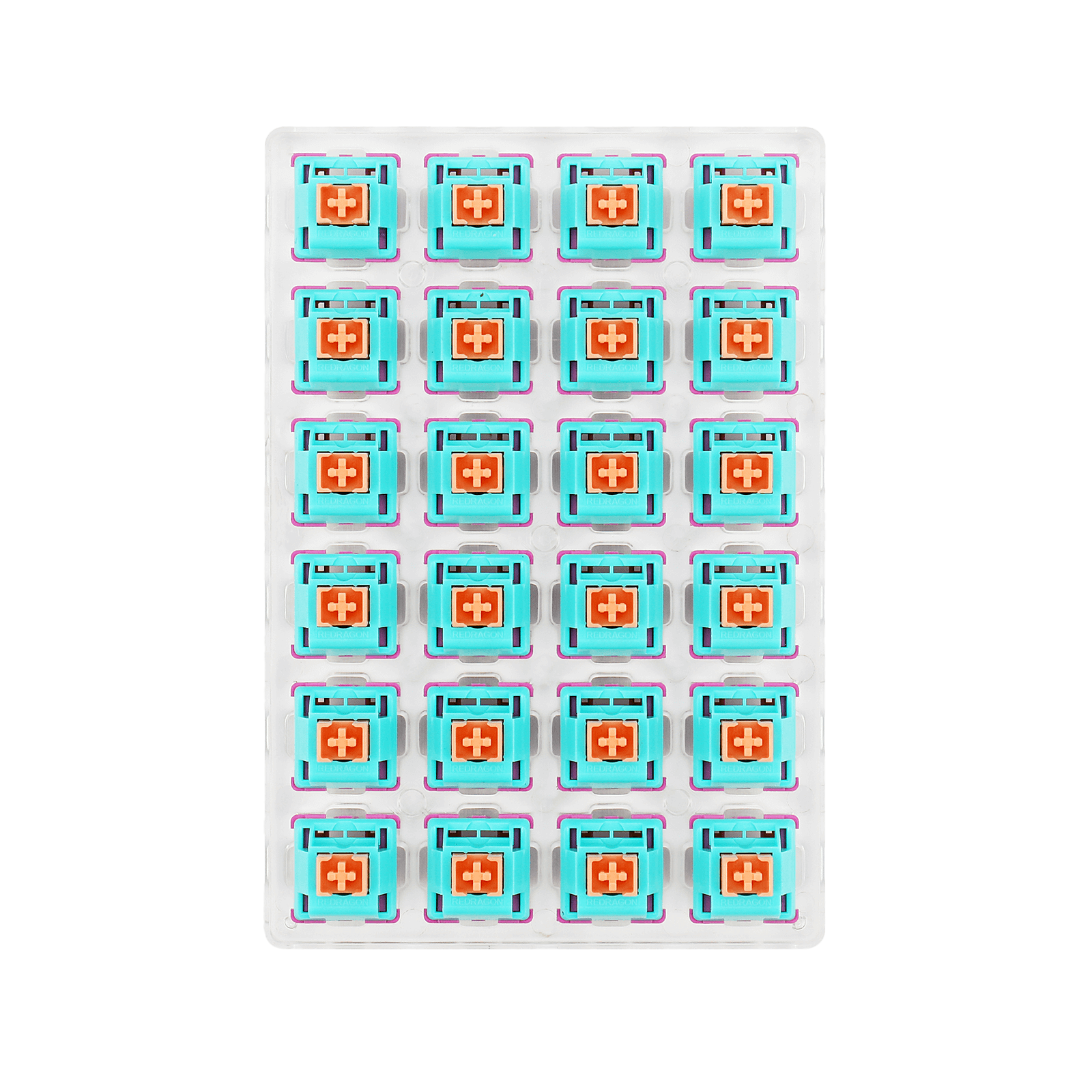 Redragon A113 Bullet-R Linear Mechanical Switch, Hot-Swappable DIY Keyboard Quiet Switch Mod, 50 Million Click(24 pcs Switches, Keycap + Switch Puller)
