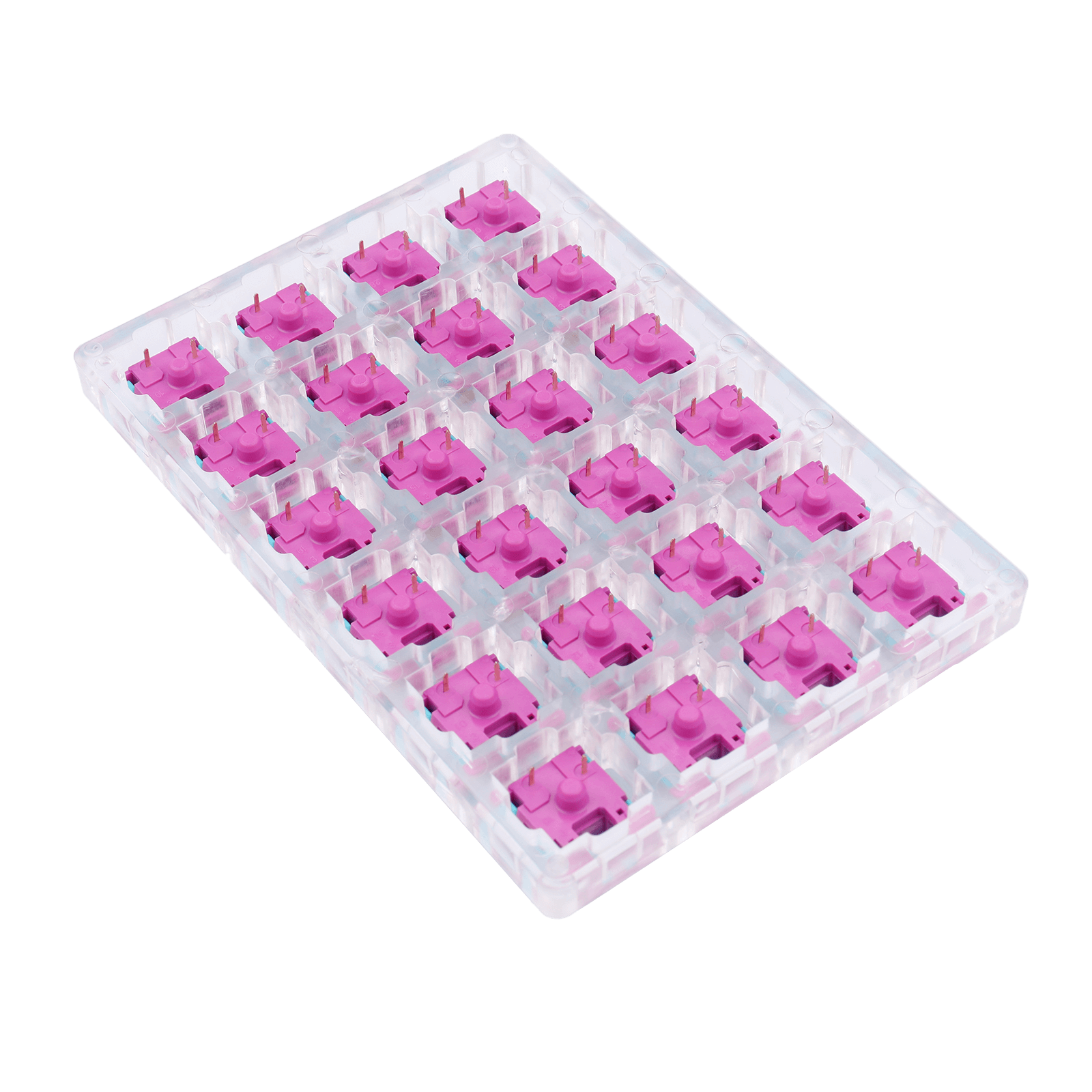 Redragon A113 Bullet-R Linear Mechanical Switch, Hot-Swappable DIY Keyboard Quiet Switch Mod, 50 Million Click(24 pcs Switches, Keycap + Switch Puller)