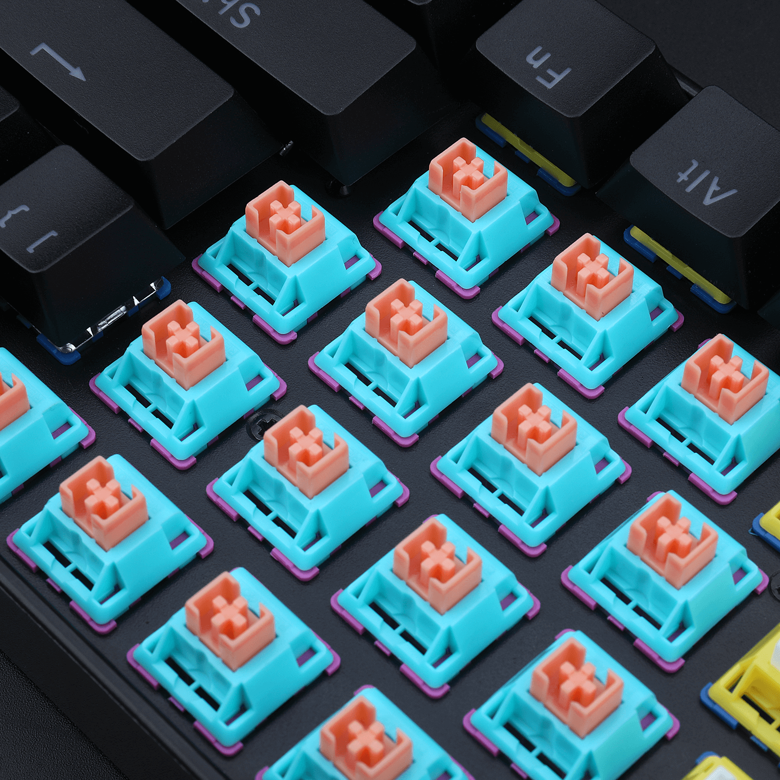 Redragon A113 Bullet-R Linear Mechanical Switch, Hot-Swappable DIY Keyboard Quiet Switch Mod, 50 Million Click(24 pcs Switches, Keycap + Switch Puller)