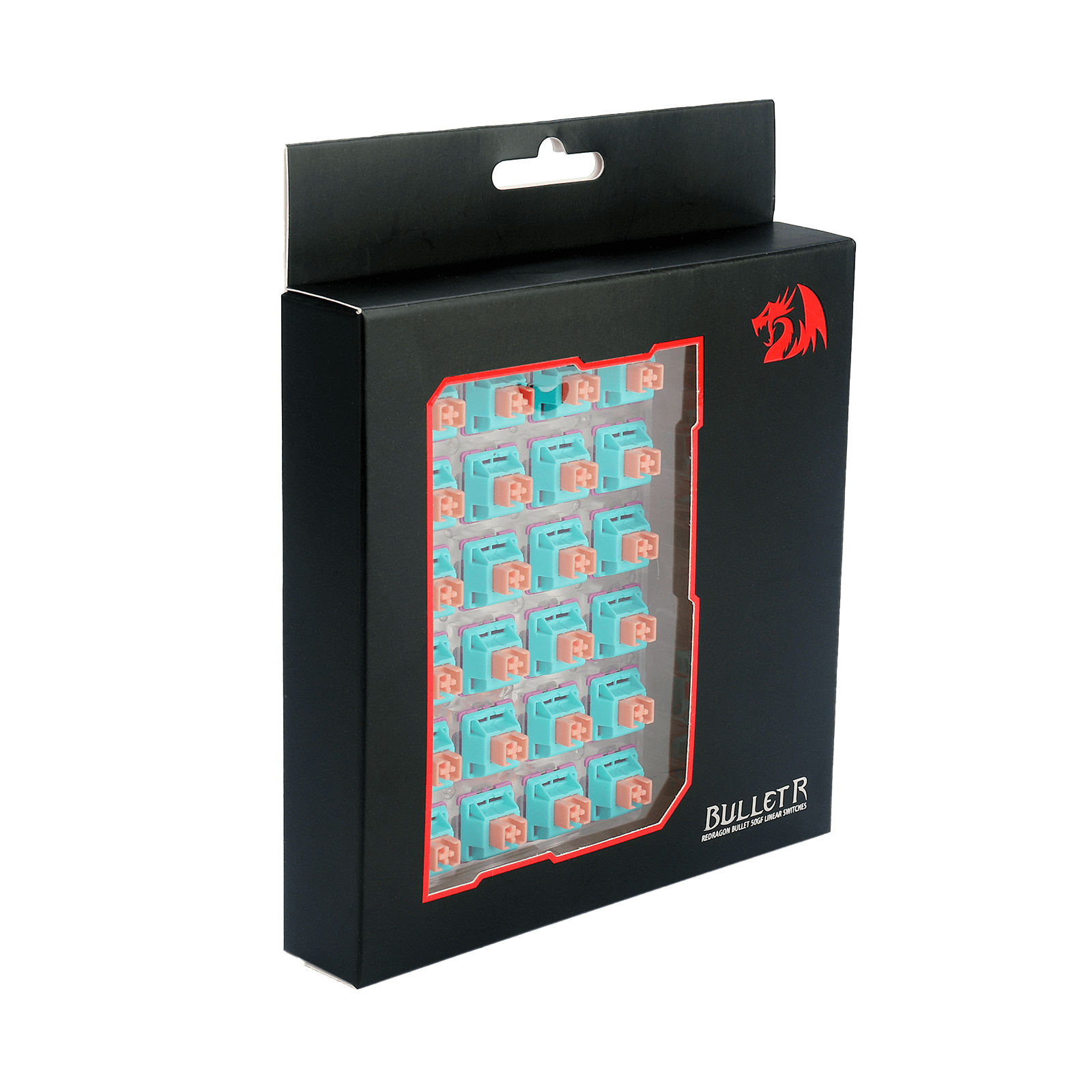 Redragon A113 Bullet-R Linear Mechanical Switch, Hot-Swappable DIY Keyboard Quiet Switch Mod, 50 Million Click(24 pcs Switches, Keycap + Switch Puller)