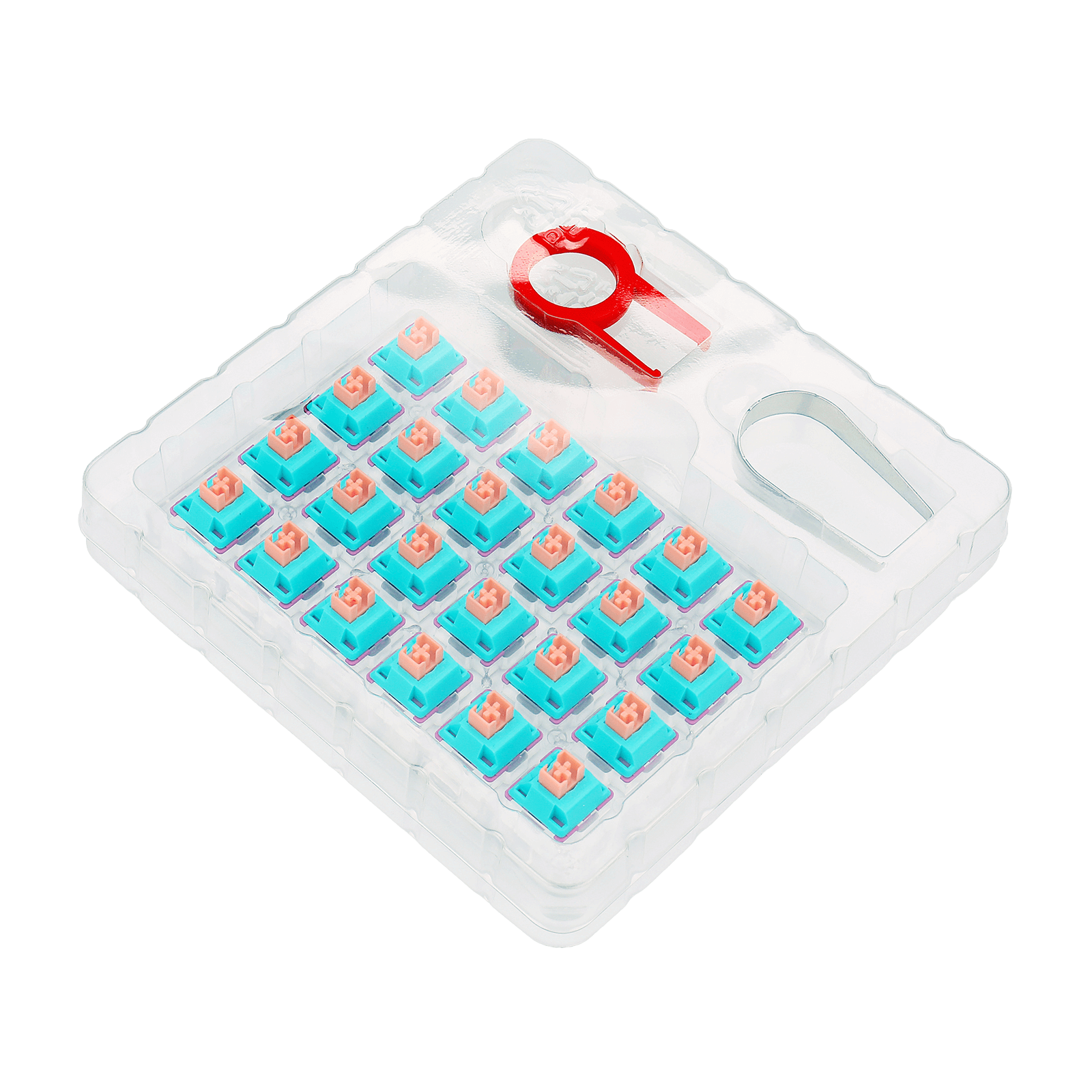 Redragon A113 Bullet-R Linear Mechanical Switch, Hot-Swappable DIY Keyboard Quiet Switch Mod, 50 Million Click(24 pcs Switches, Keycap + Switch Puller)