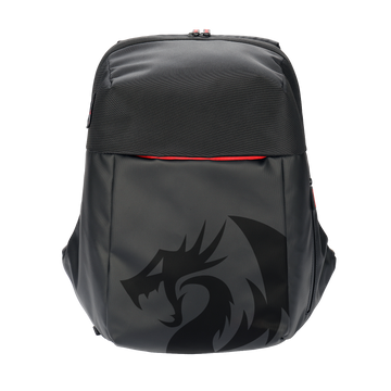 Redragon GB-93 Travel Laptop Backpack, Business Workstation Computer Gaming Backpack w/ Durable Double-Layer Thickened Liner, Organized Pockets/Slots & Large Leatheree Cover, Fits Up to 18" Laptop