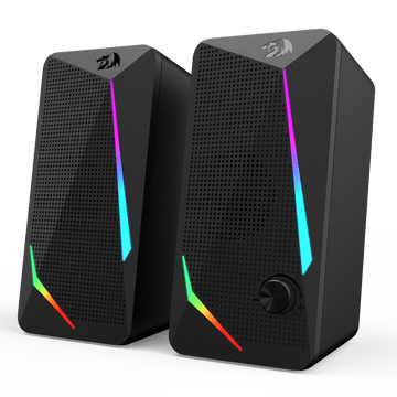 Redragon GS510 Waltz Gaming Speaker 2.0 Channel Speaker Stereo Komputer PC dengan 4 Mode Lampu Latar LED Berwarna-warni