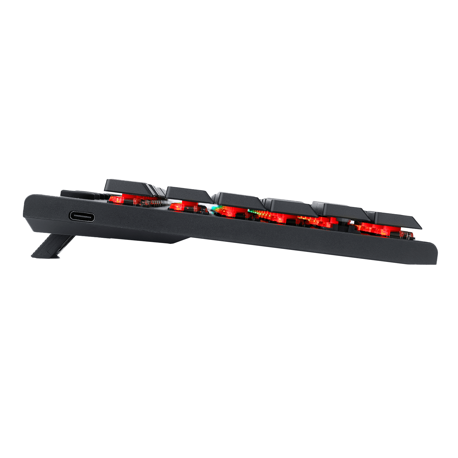Redragon K619 Horus RGB Mechanical Keyboard, Ultra-Thin Designed Wired Gaming Keyboard w/Low Profile Keycaps, Dedicated Media Control & Linear Red Switch, Pro Software Supported
