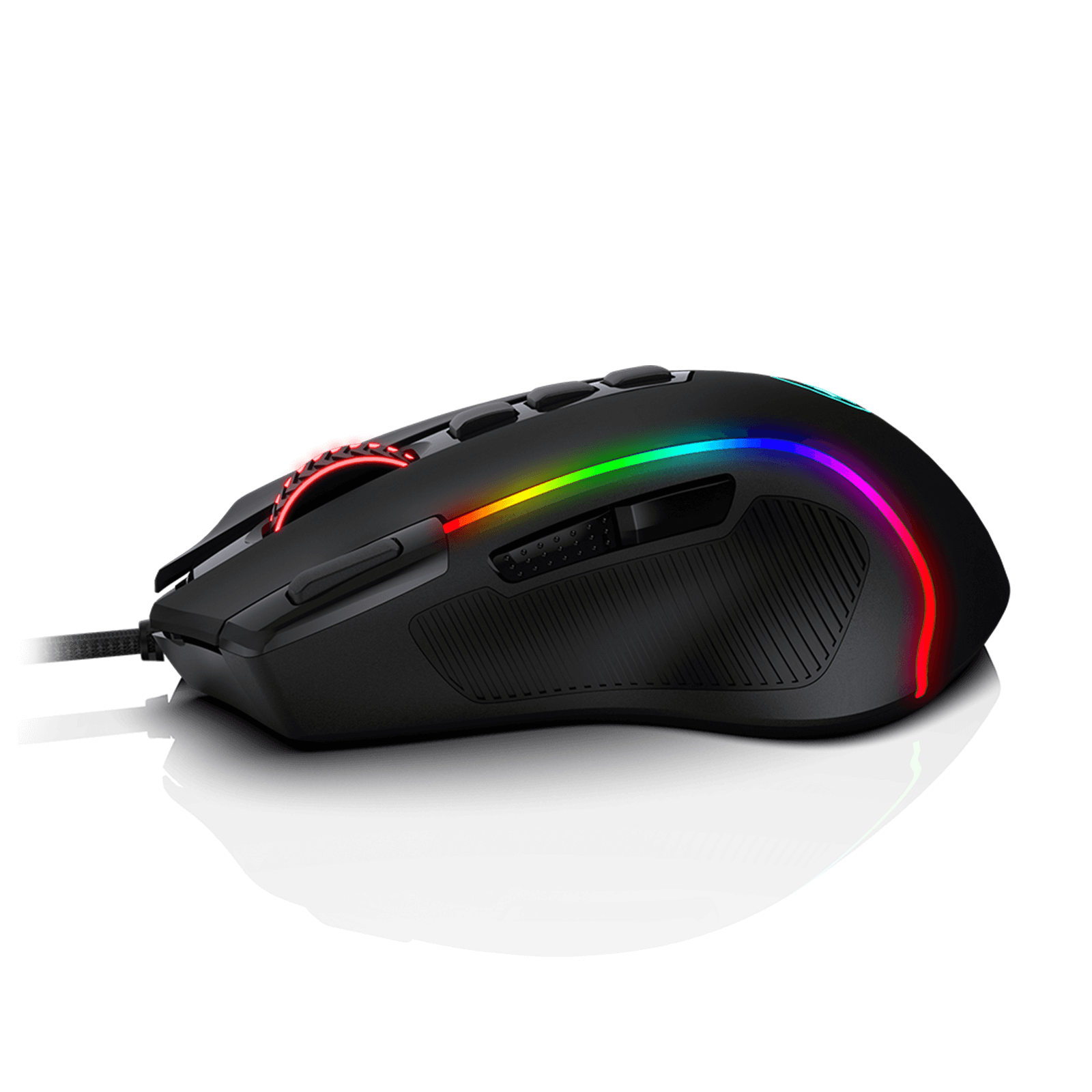 Redragon M612 Predator RGB Gaming Mouse, Mouse Gamer Optik Berkabel 8000 DPI dengan 11 Tombol yang Dapat Diprogram & 5 Mode Lampu Latar, Perangkat Lunak Mendukung Keybind DIY Tombol Rapid Fire