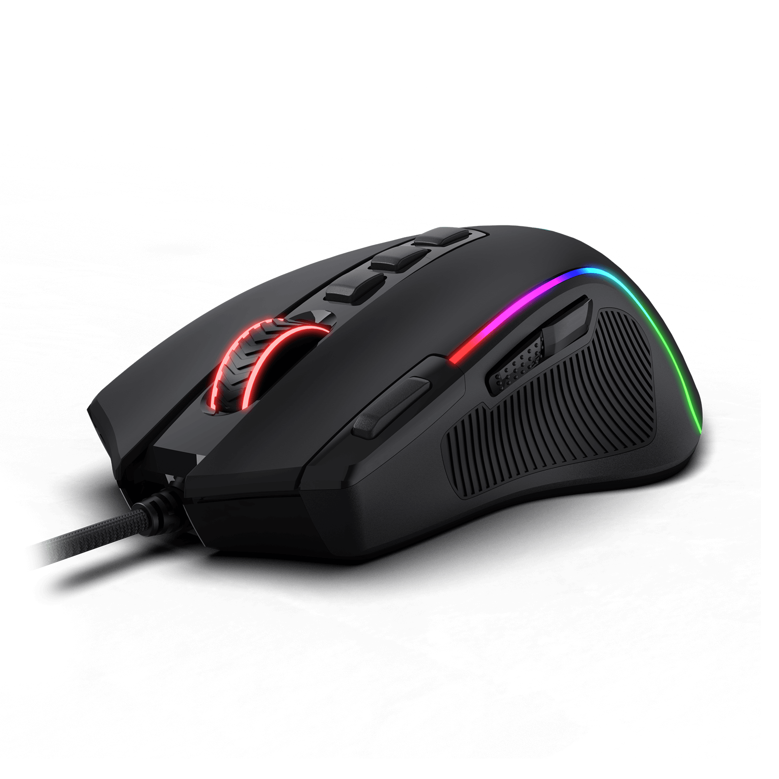 Redragon M612 Predator RGB Gaming Mouse, Mouse Gamer Optik Berkabel 8000 DPI dengan 11 Tombol yang Dapat Diprogram & 5 Mode Lampu Latar, Perangkat Lunak Mendukung Keybind DIY Tombol Rapid Fire