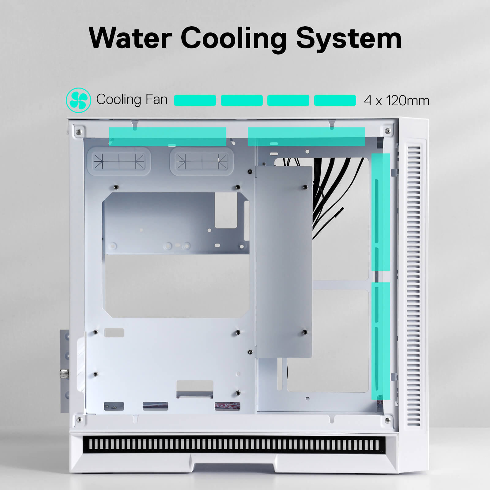 Redragon MC211 ITX Gaming PC Case, M-ATX Computer Chassis w/ 2 Tempered Glass Panels & High Airflow Perforated Panels, 240mm Radiator Support, Rhythm Sync Lighting Bar, Easy Cable Management, White