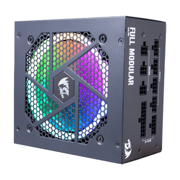 Redragon PSU007 80+ Gold 850 Watt ATX Fully Modular Power Supply dengan Sertifikasi 80 Plus Gold, Ukuran Ringkas 160mm dan Kipas RGB Kebisingan Rendah 0 RPM, 100% Kapasitor Jepang, Kabel Mod Penuh