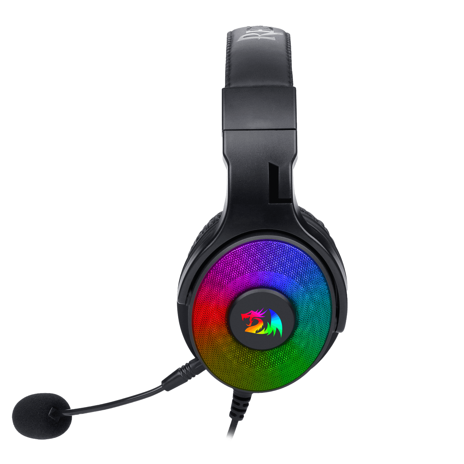 Redragon H350 Pandora RGB Wired Gaming Headset, Dynamic RGB Backlight - Stereo Surround-Sound - 50MM Drivers - Detachable Microphone