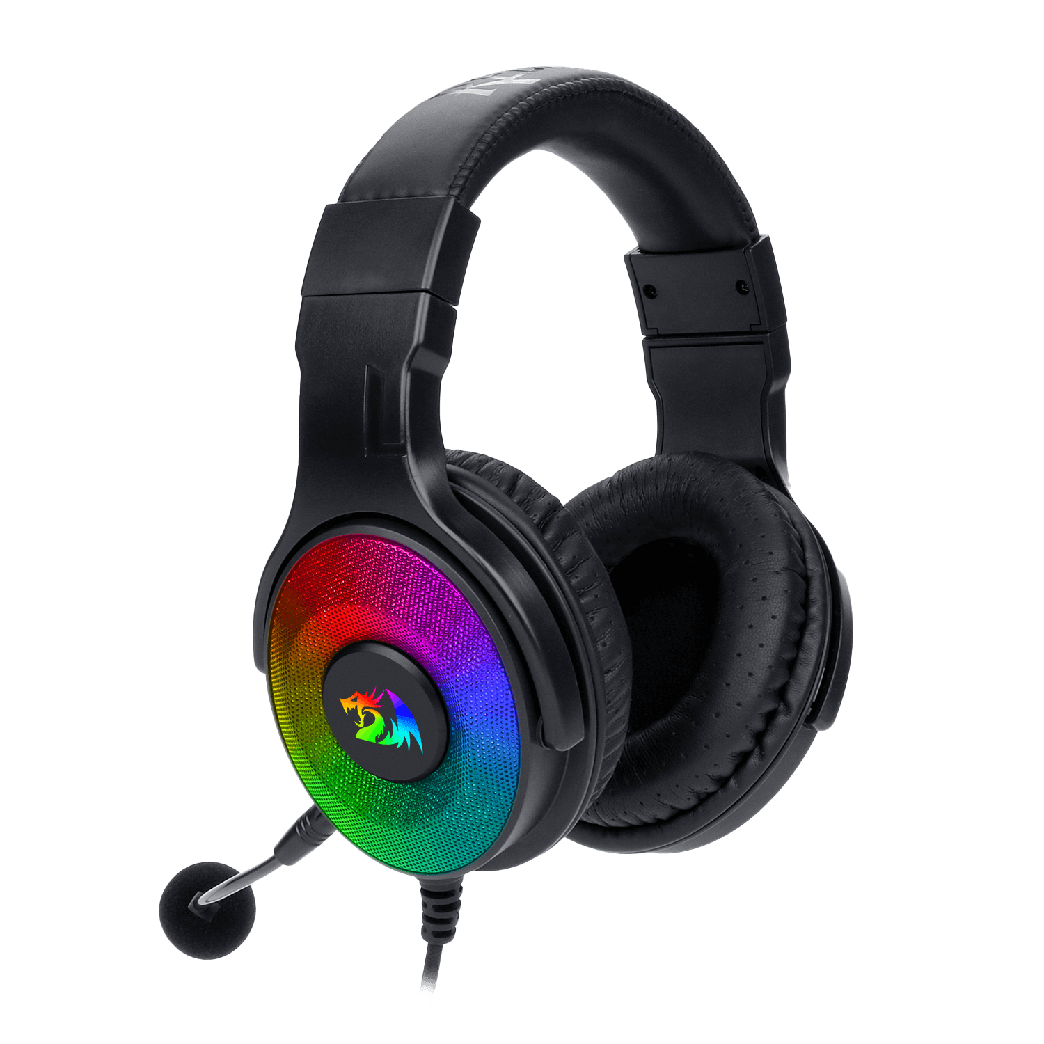 Redragon H350 Pandora RGB Wired Gaming Headset, Dynamic RGB Backlight - Stereo Surround-Sound - 50MM Drivers - Detachable Microphone