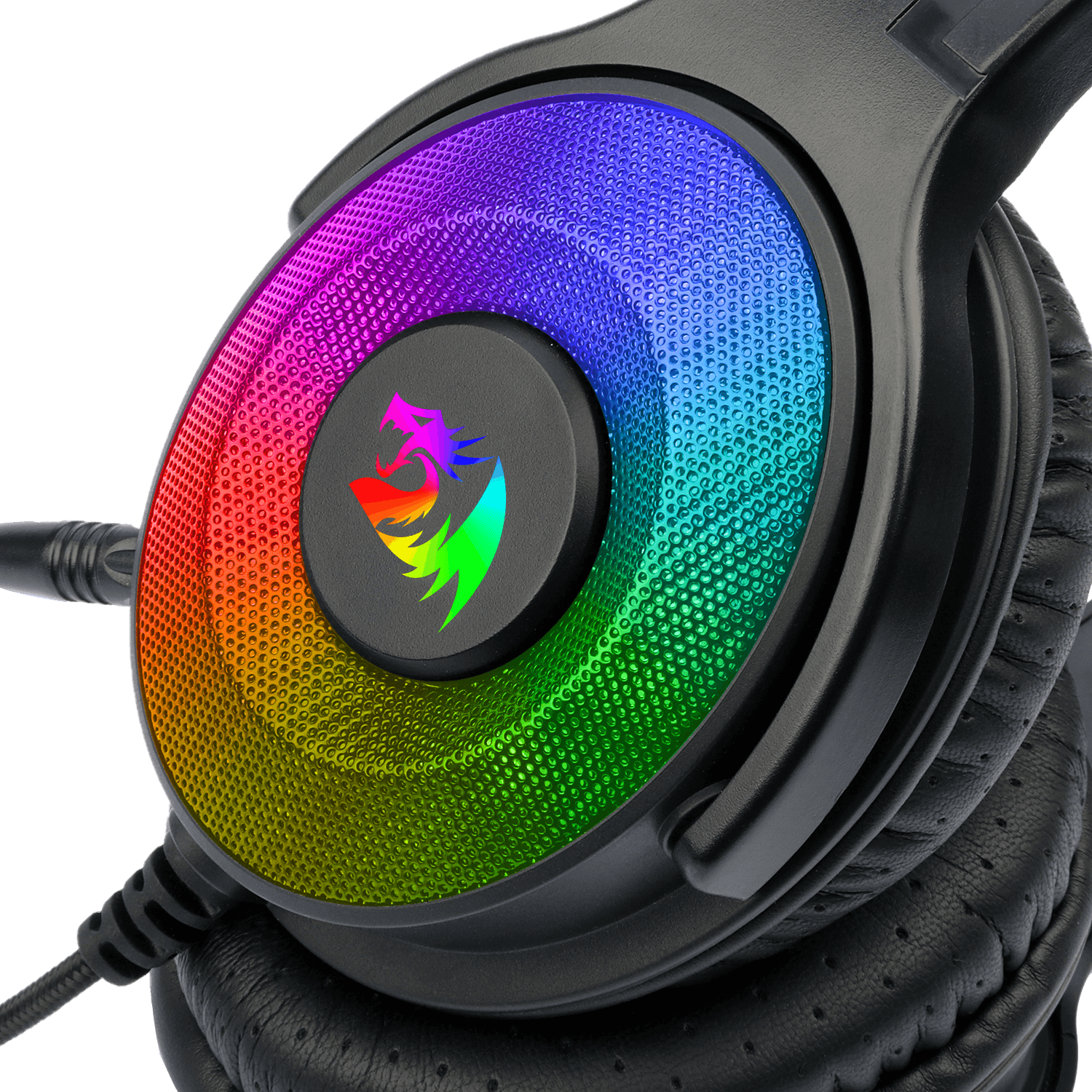 Redragon H350 Pandora RGB Wired Gaming Headset, Dynamic RGB Backlight - Stereo Surround-Sound - 50MM Drivers - Detachable Microphone