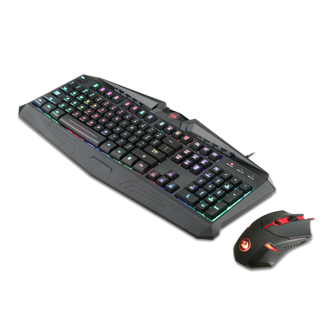 Redragon S101-1 Gaming Keyboard Mouse Combo, RGB LED Backlit 104 Keys USB Wired Ergonomic Wrist Rest Keyboard, Programmable 6 Button Mouse for Windows PC Gamer - [Keyboard Mouse Set]