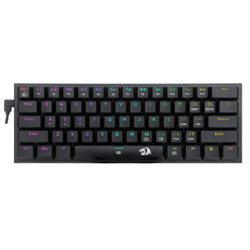 Redragon K614 Anivia 60% Keyboard Mekanik Kabel Sangat Tipis, Keyboard Gaming RGB Ringkas Ramping 61 Tombol dengan Sakelar Merah Linear Profil Rendah dan Keycaps Double-Shot untuk Aktuasi Cepat & Akurat