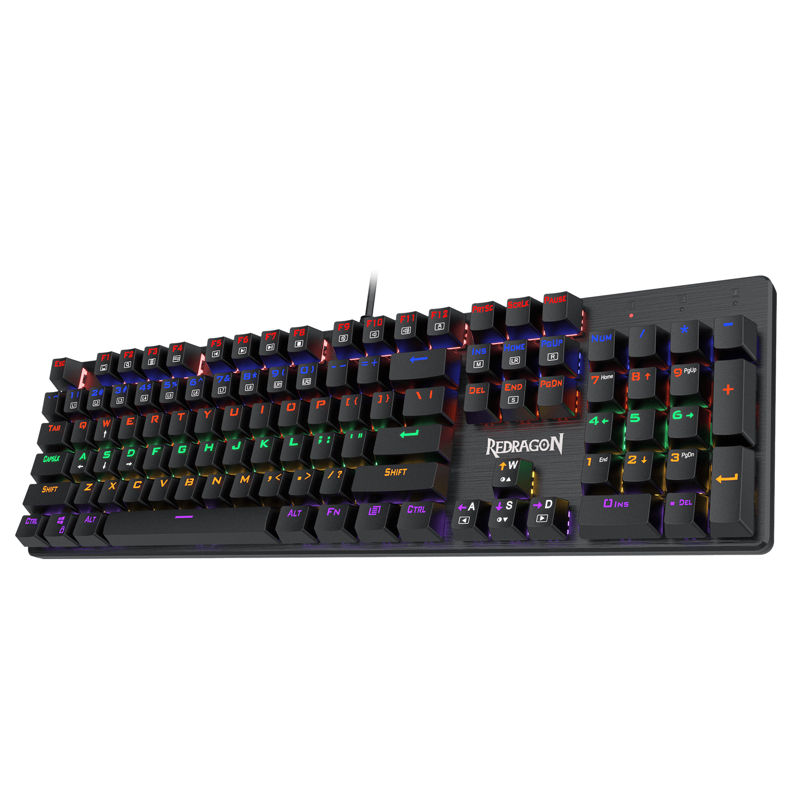 Keyboard Gaming Redragon K608 Valheim Rainbow, Keyboard Mekanis NKRO 104 Tombol
