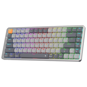 Redragon K652 75% Keyboard Mekanik RGB Nirkabel, Keyboard Gaming Ultra-Tipis 84 Tombol Tri-Mode Bluetooth/2.4Ghz/Berkabel dengan Pelat Atas Aluminium, 100% Didukung Sistem Win/Mac & Sakelar Profil Rendah