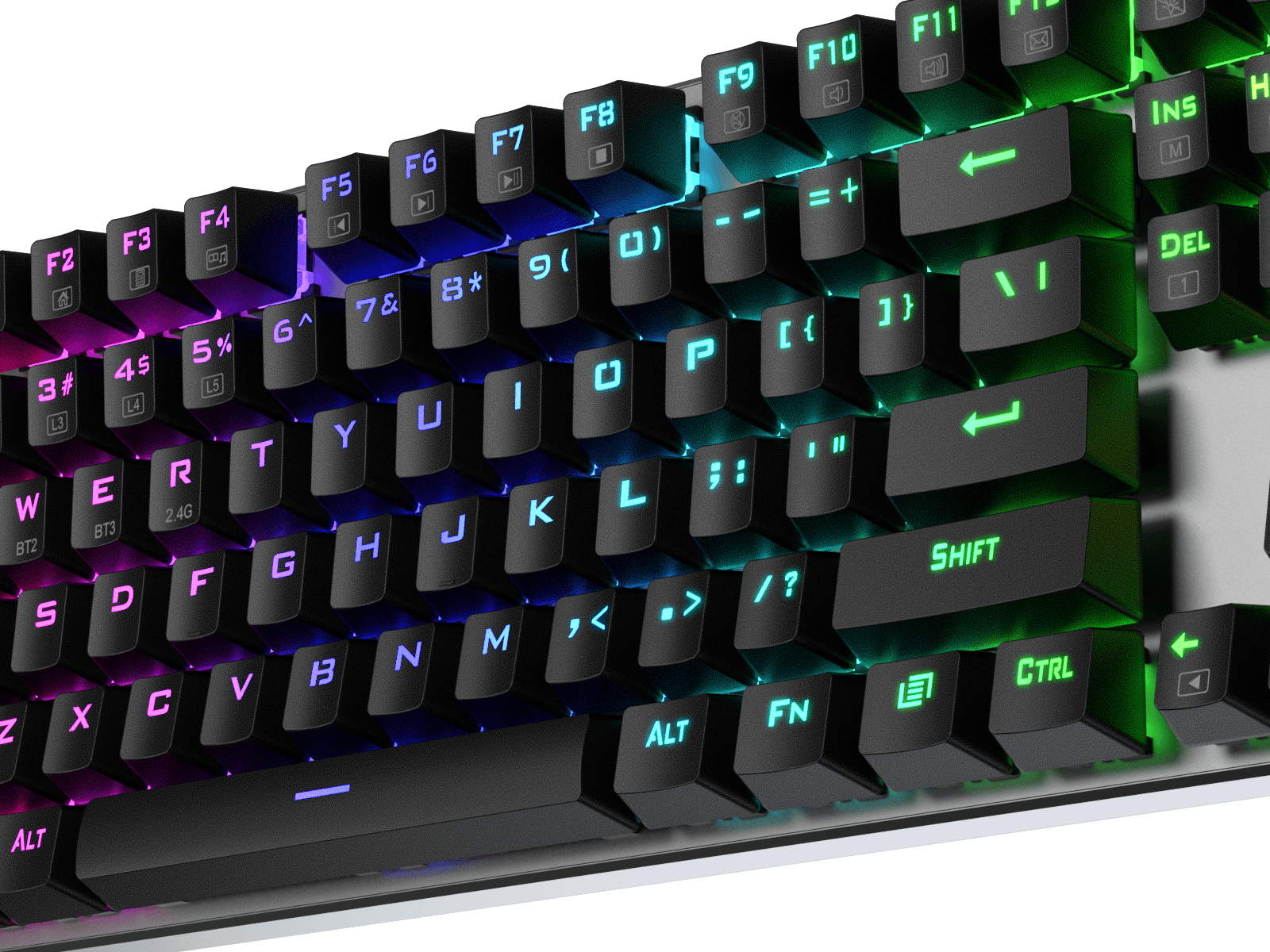 Redragon K556 PRO Upgraded Wireless RGB Gaming Keyboard, BT/2.4Ghz Tri-Mode Aluminum Mechanical Keyboard w/No-Lag Connection, Hot-Swap Linear Quiet Red Switch