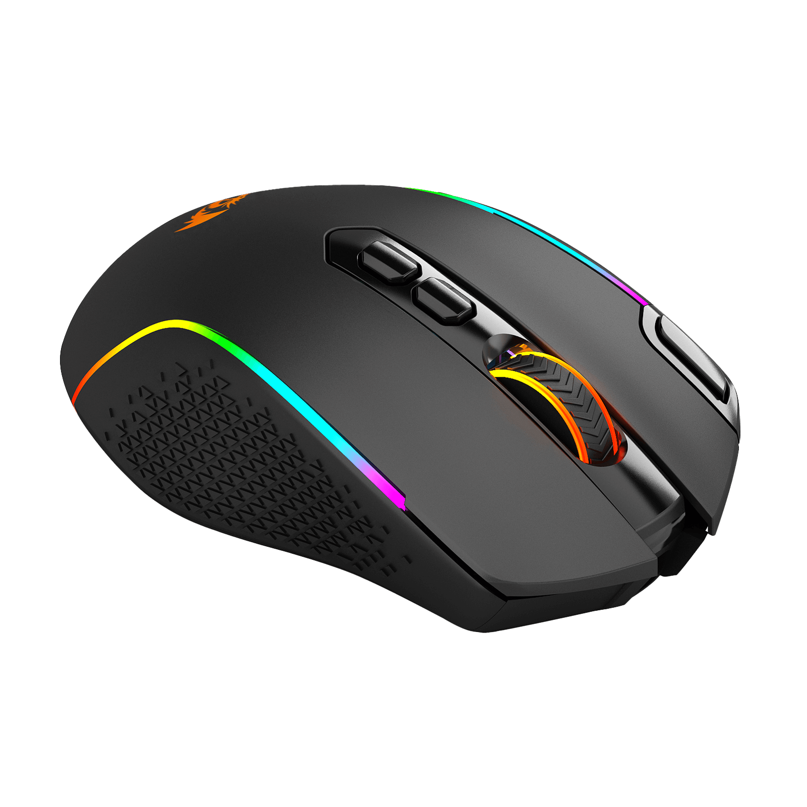 Mouse Gaming Nirkabel Redragon M810 Pro, Mouse Gamer Kabel/Nirkabel 10000 DPI dengan Tombol Rapid Fire, 8 Tombol Makro, Kapasitas Daya Tahan 45 Jam, dan Lampu Latar RGB untuk PC/Mac/Laptop