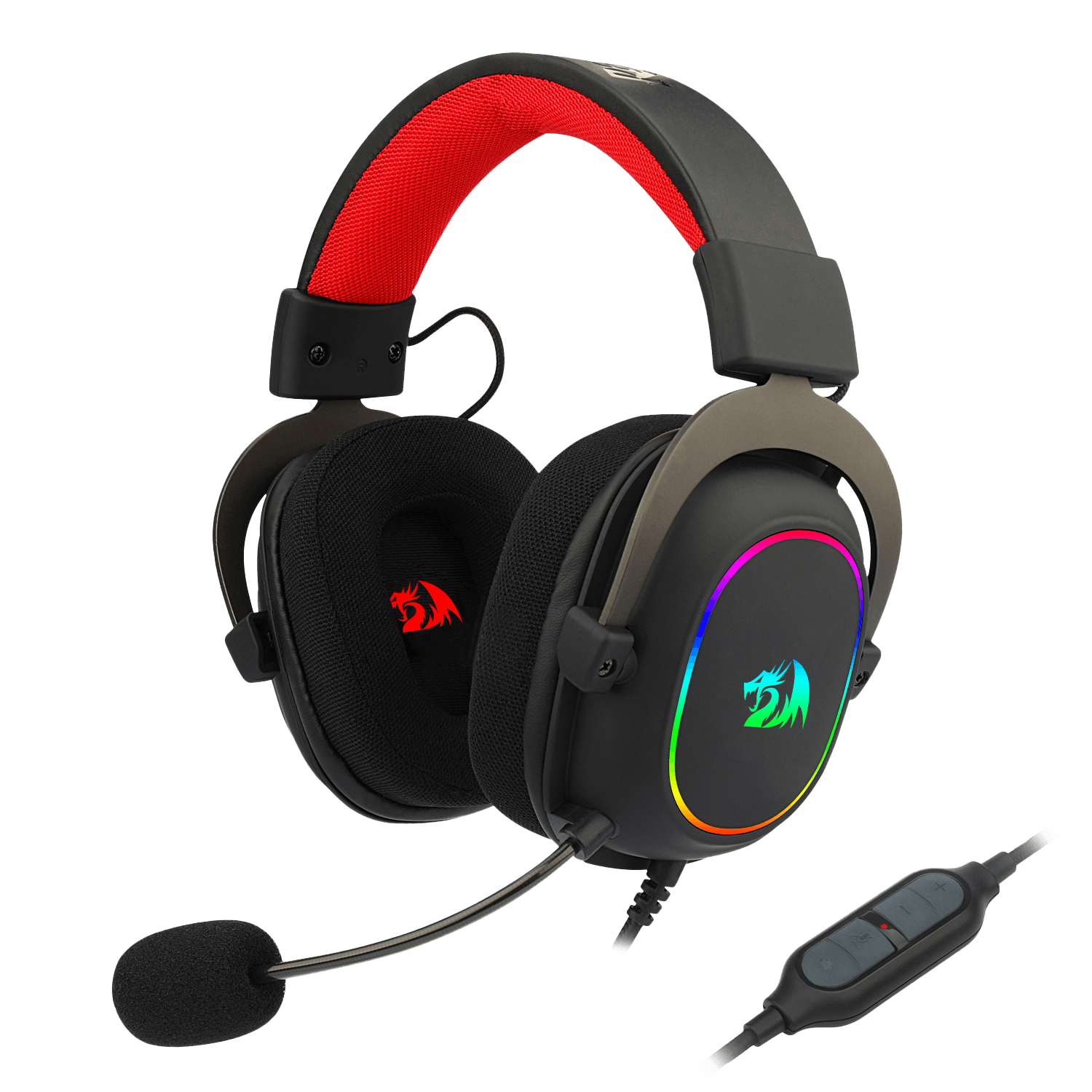 Redragon H510 Zeus-X RGB Wired Gaming Headset - 7.1 Surround Sound - 53MM Audio Drivers in Memory Foam Ear Pads w/Reliable Fabric Cover- Multi Platforms Headphone - USB Powered for PC/PS4/NS