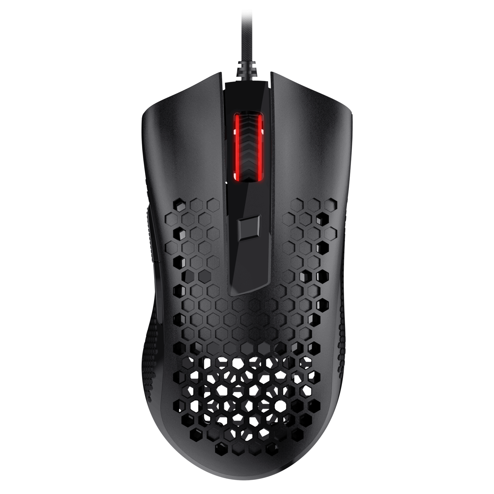 Redragon M808-N Storm Lightweight Gaming Mouse, Ultralight Honeycomb Shell - 12,400 DPI Optical Sensor - 7 Programmable Buttons - Precise Registration - Super-Lite Cable - Black